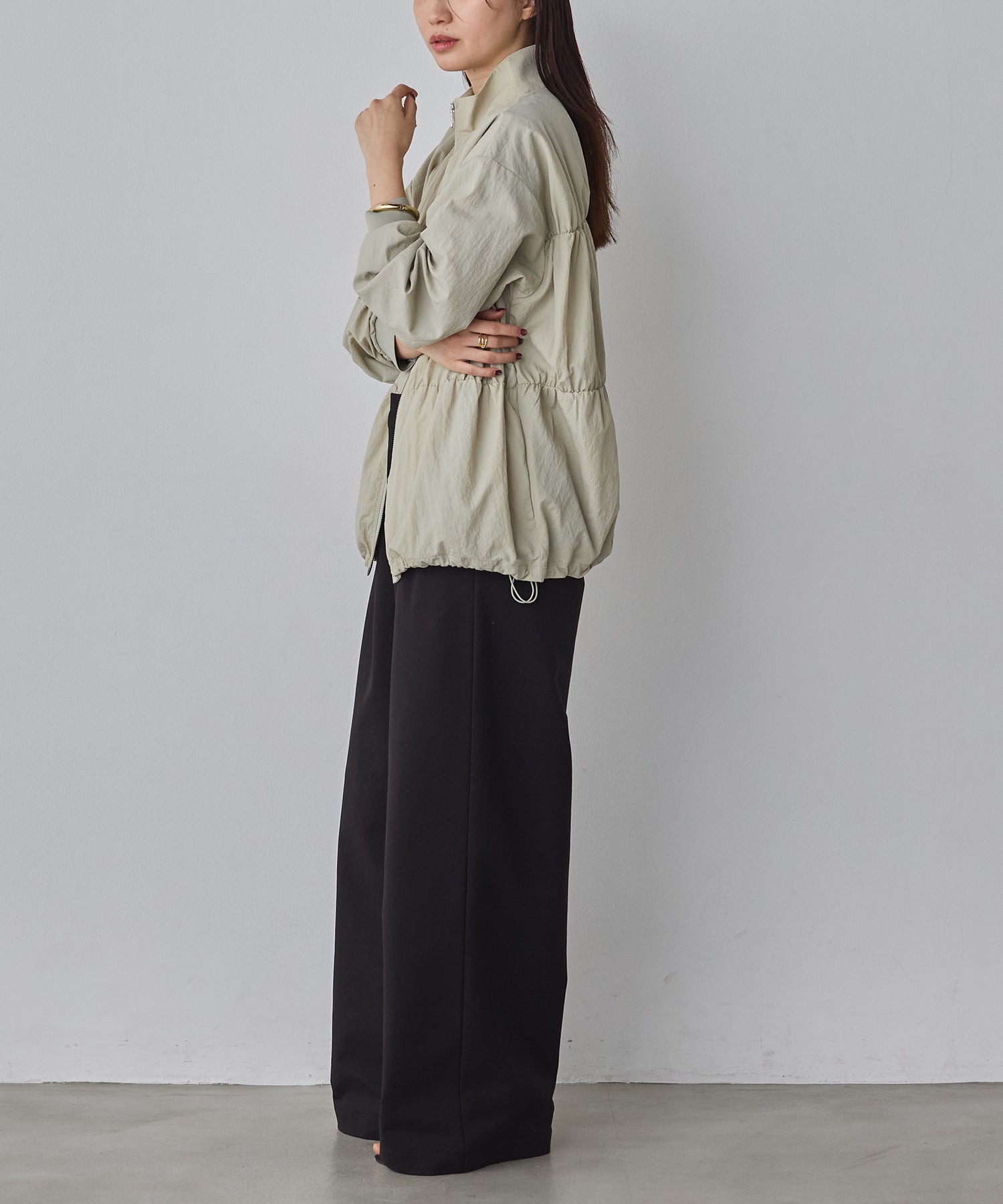 NYLON DOUBLE ZIP BLOUSON