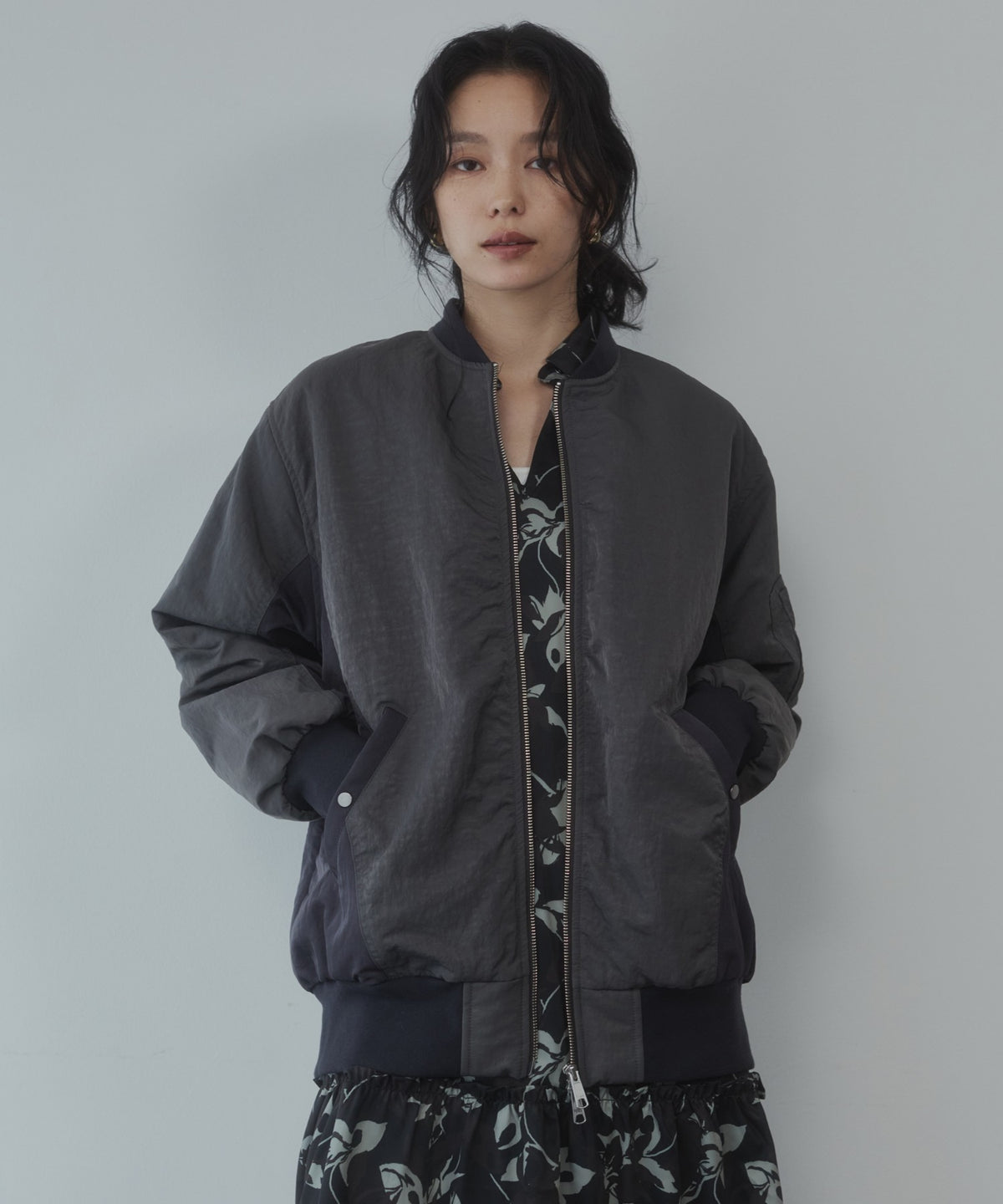 SUBTLE COLOURWAY NYLON MA-1 BOMBER JACKET