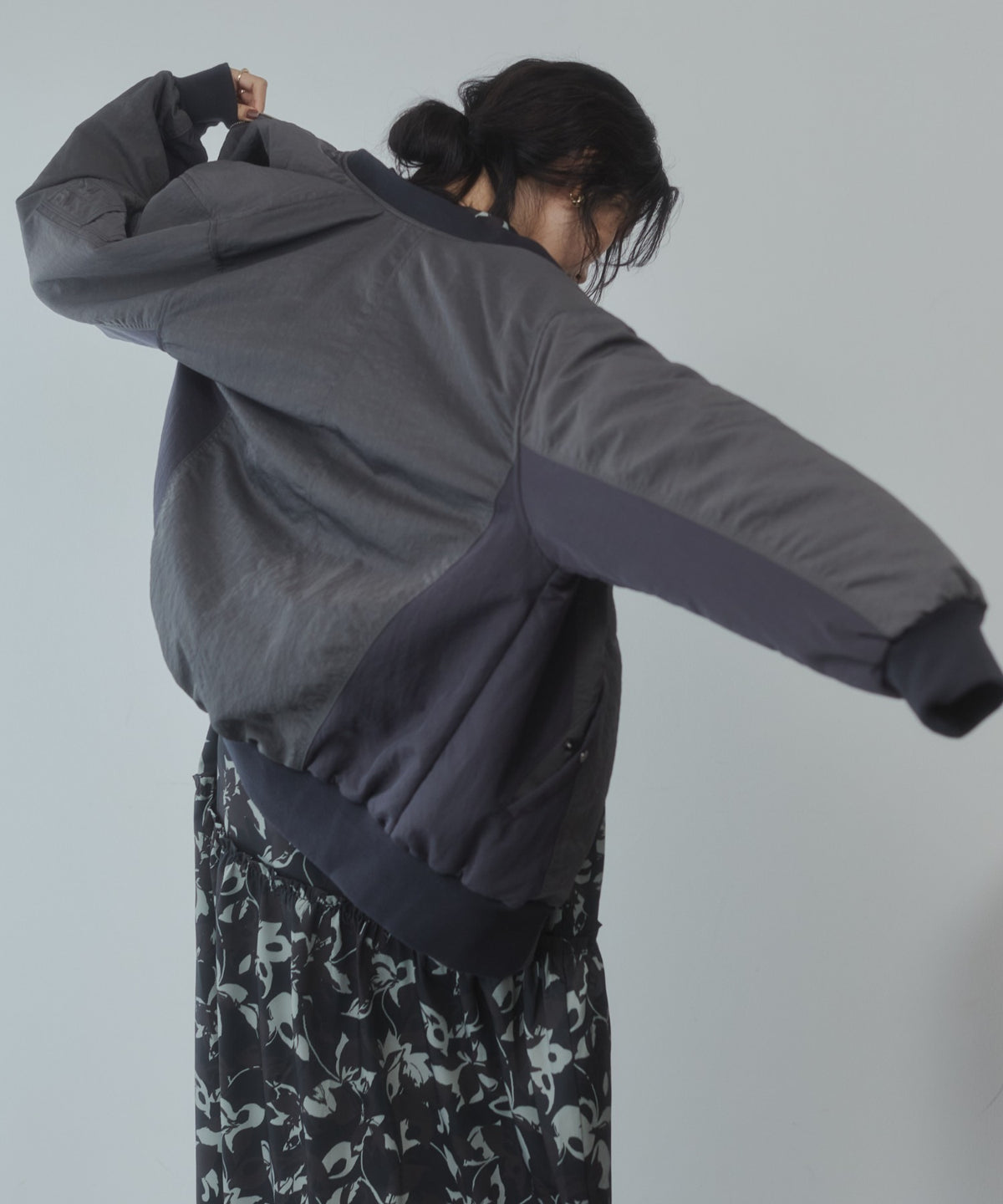 SUBTLE COLOURWAY NYLON MA-1 BOMBER JACKET