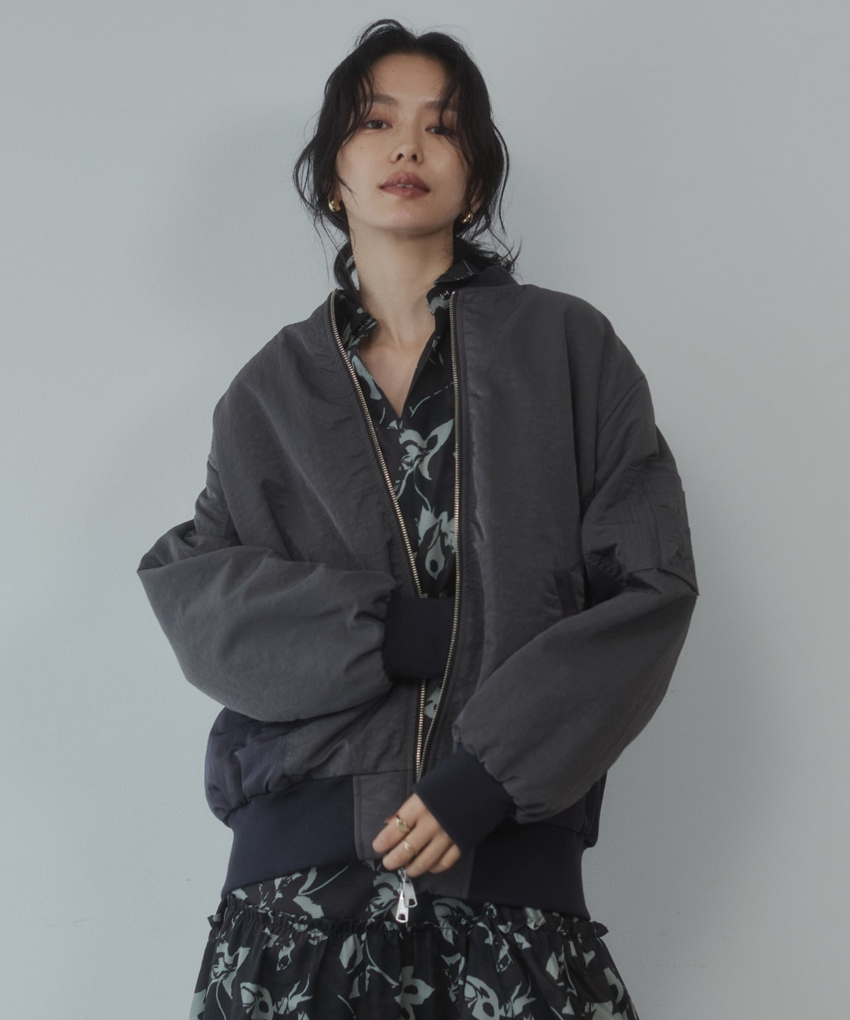 SUBTLE COLOURWAY NYLON MA-1 BOMBER JACKET