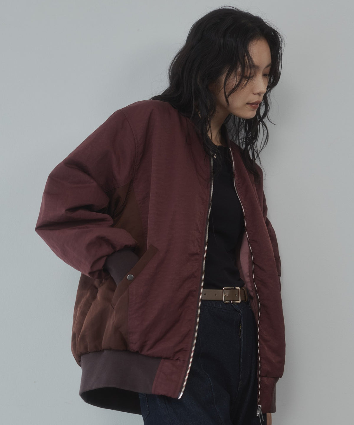 SUBTLE COLOURWAY NYLON MA-1 BOMBER JACKET