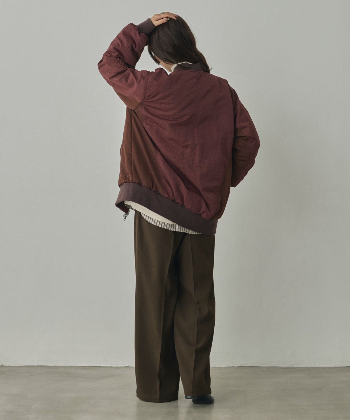 SUBTLE COLOURWAY NYLON MA-1 BOMBER JACKET