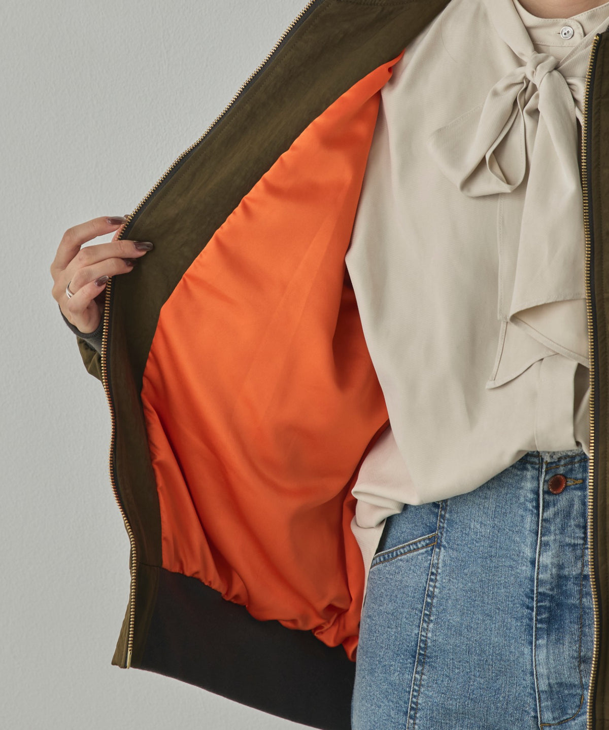 SUBTLE COLOURWAY NYLON MA-1 BOMBER JACKET