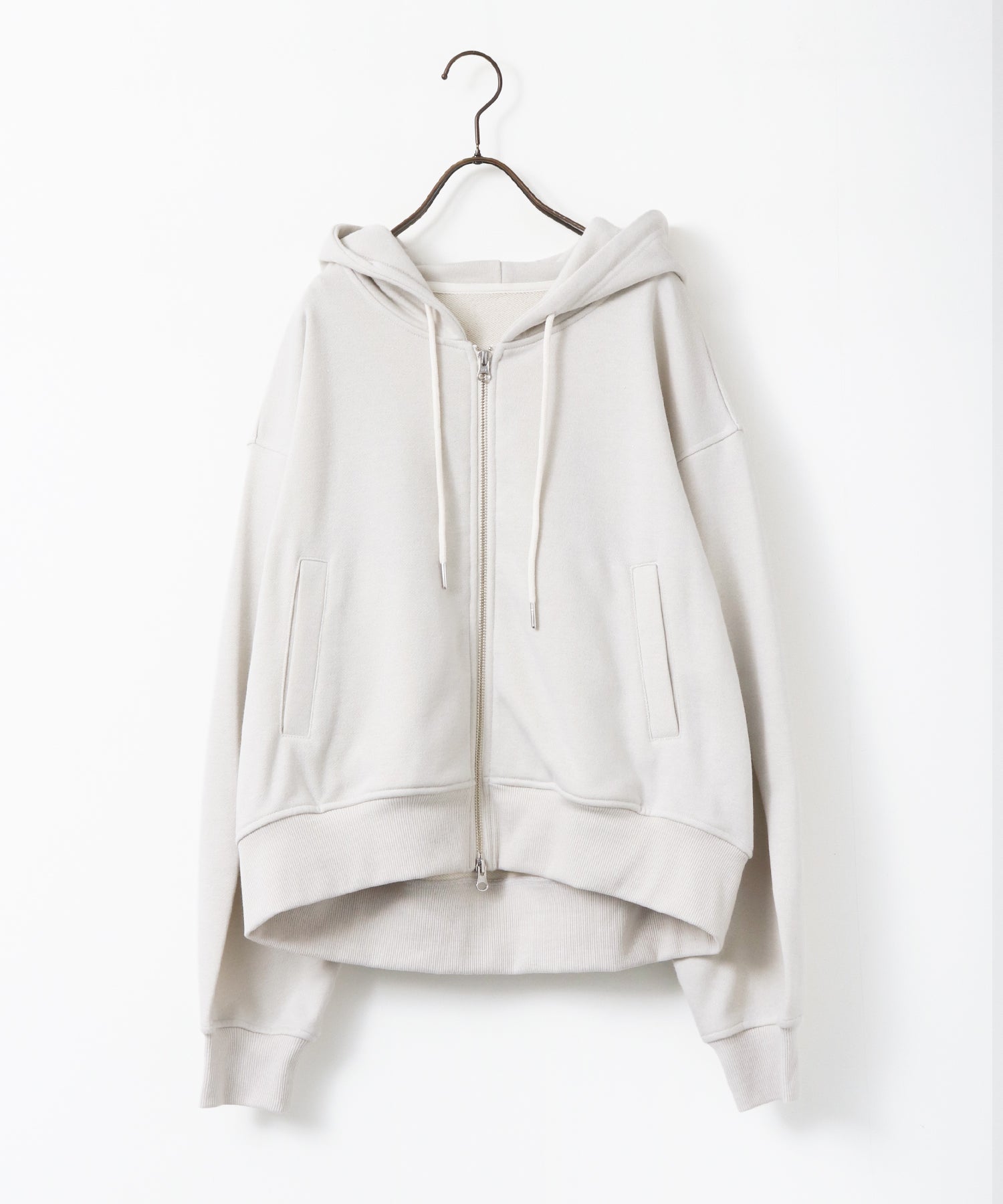 LAME DOUBLE ZIP HOODIE