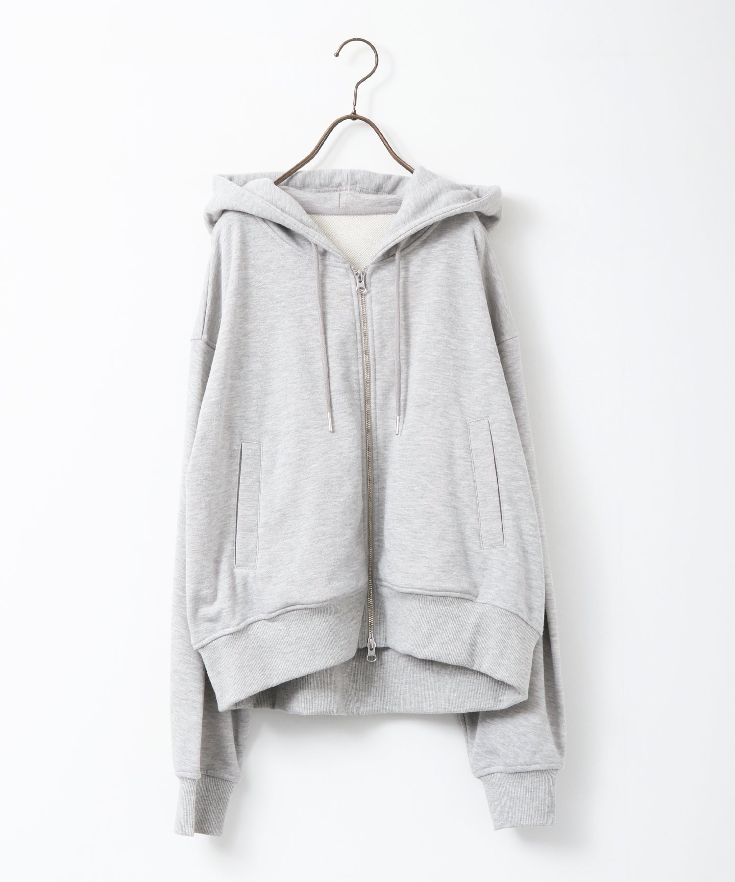 LAME DOUBLE ZIP HOODIE