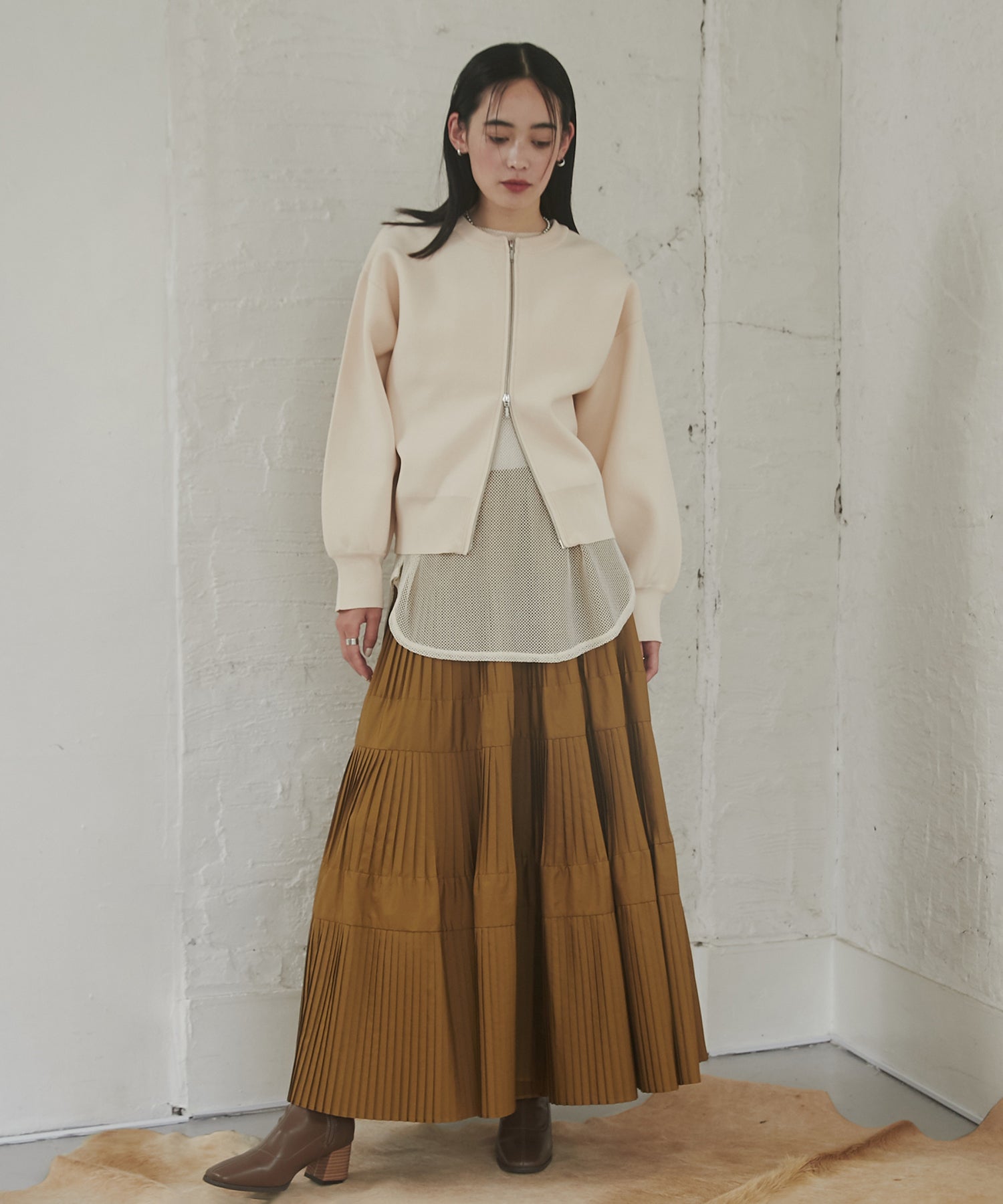 【WEB限定/別注】ジップショートカーディガン