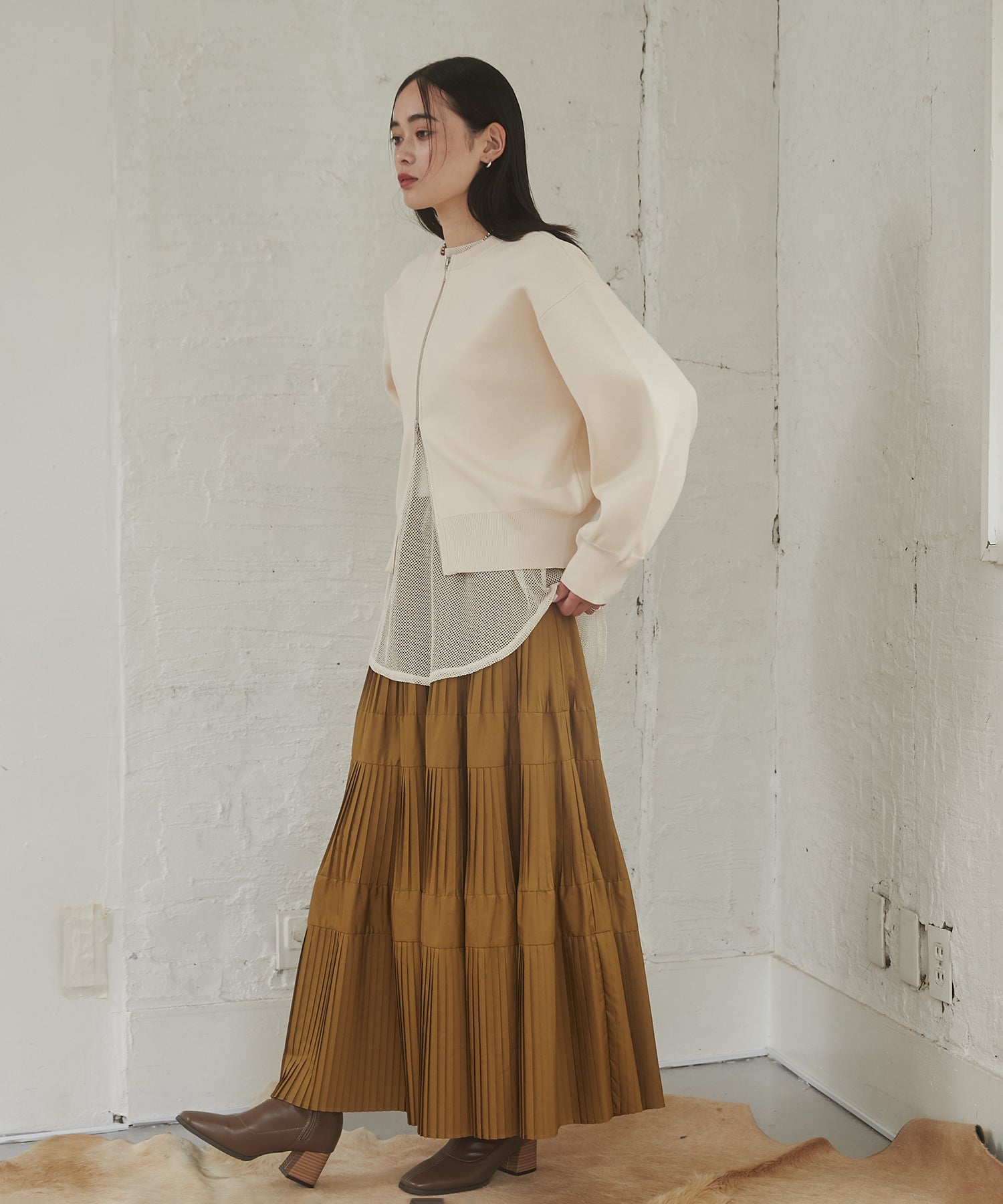 【WEB限定/別注】ジップショートカーディガン