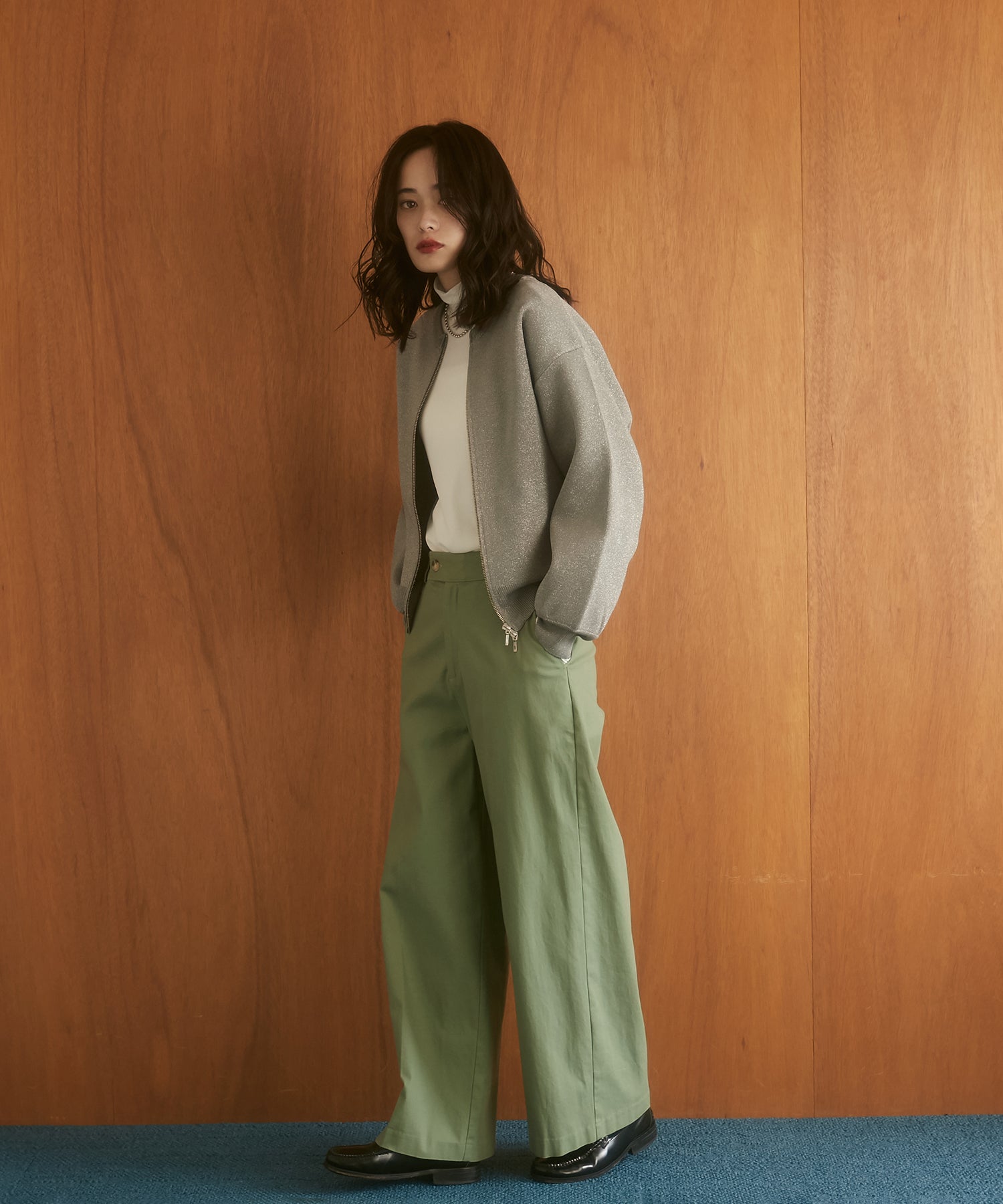 【WEB限定/別注】ジップショートカーディガン