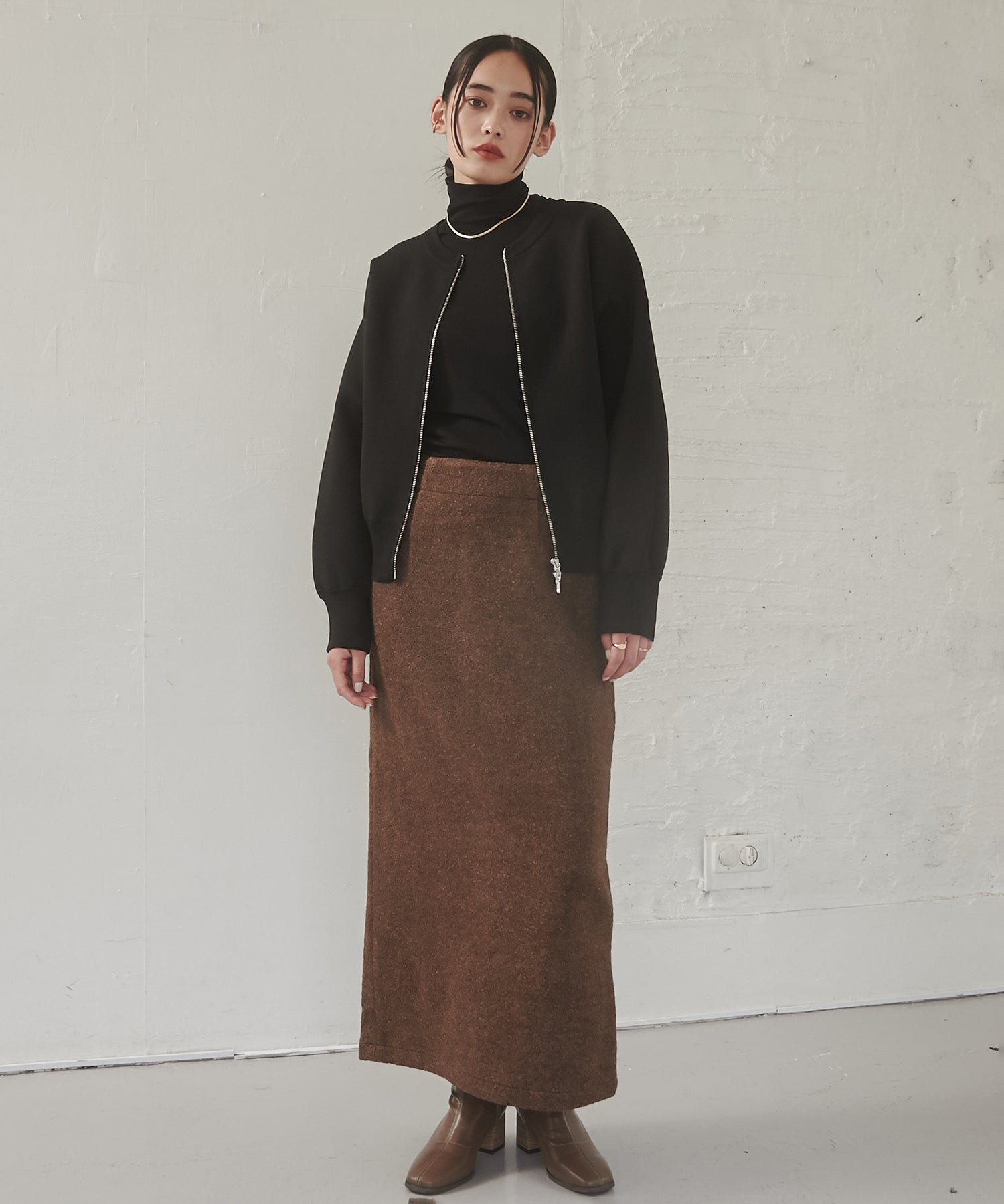 【WEB限定/別注】ジップショートカーディガン