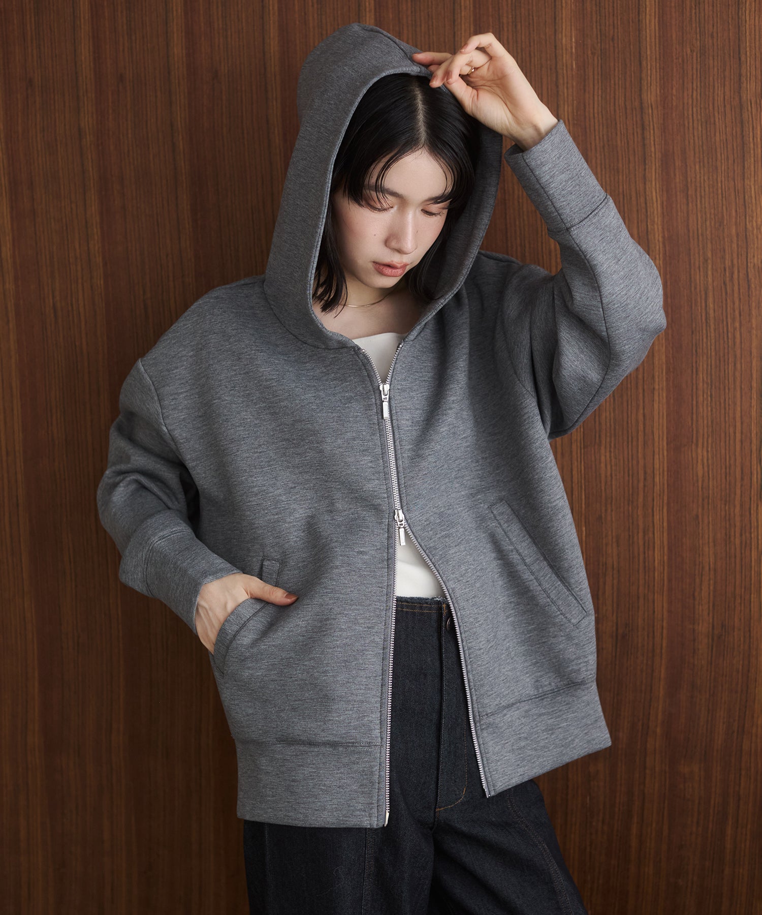 ダンボール ジップパーカー