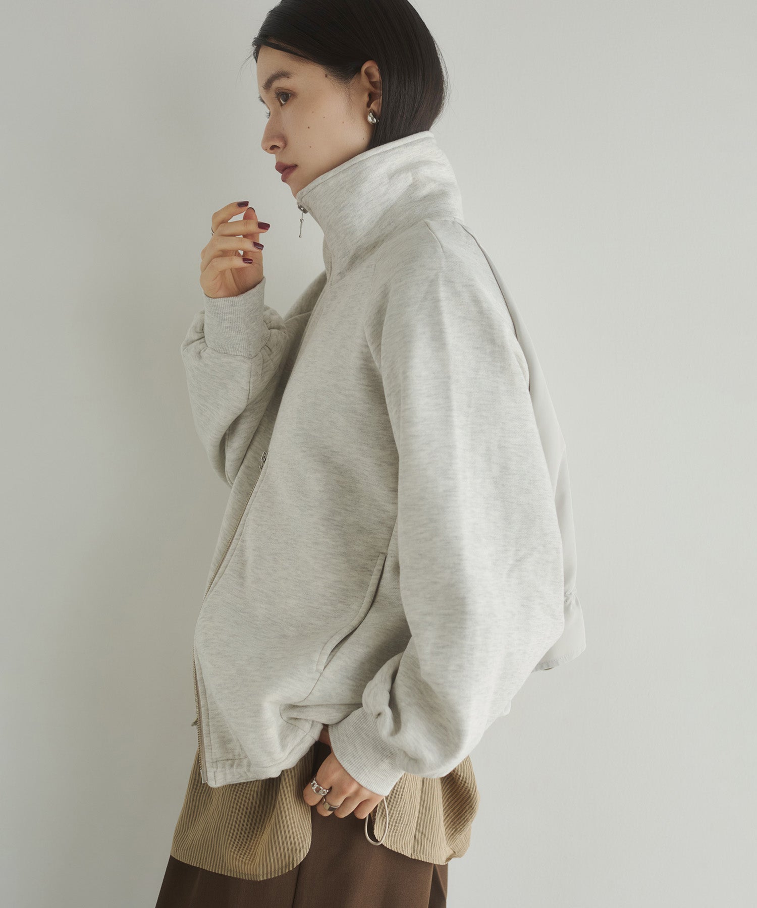 裏起毛 Wジップブルゾン