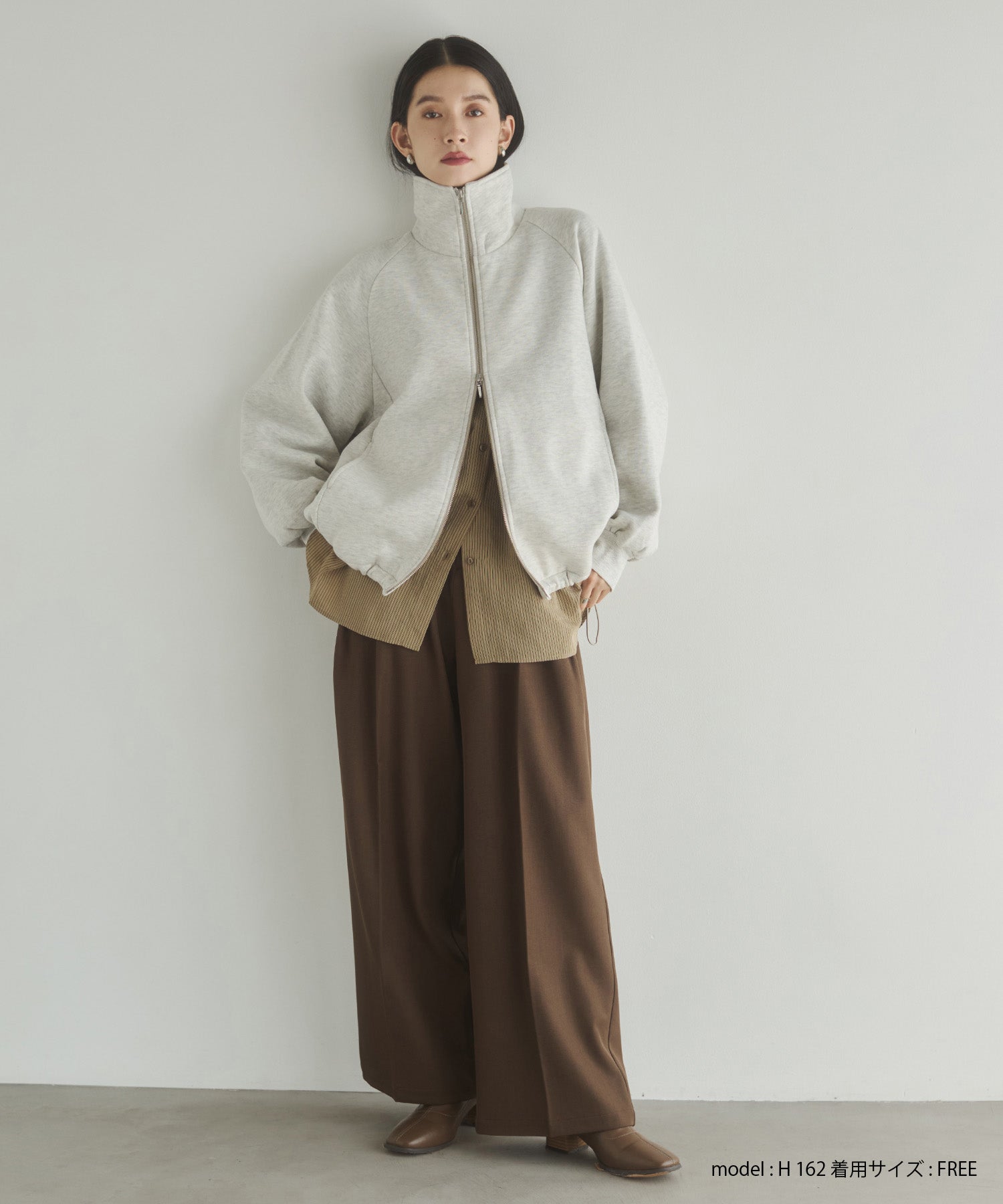 裏起毛 Wジップブルゾン