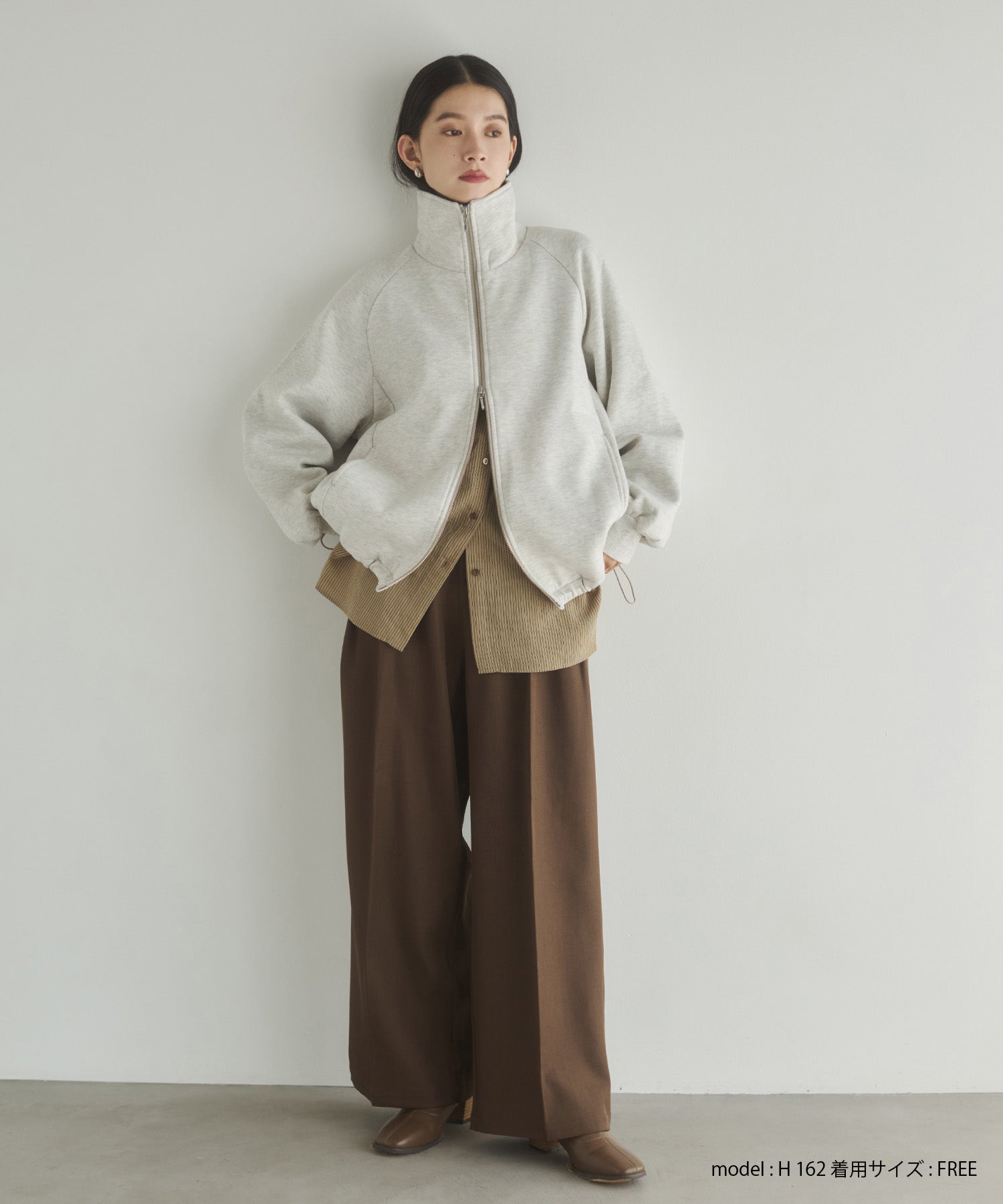 裏起毛 Wジップブルゾン