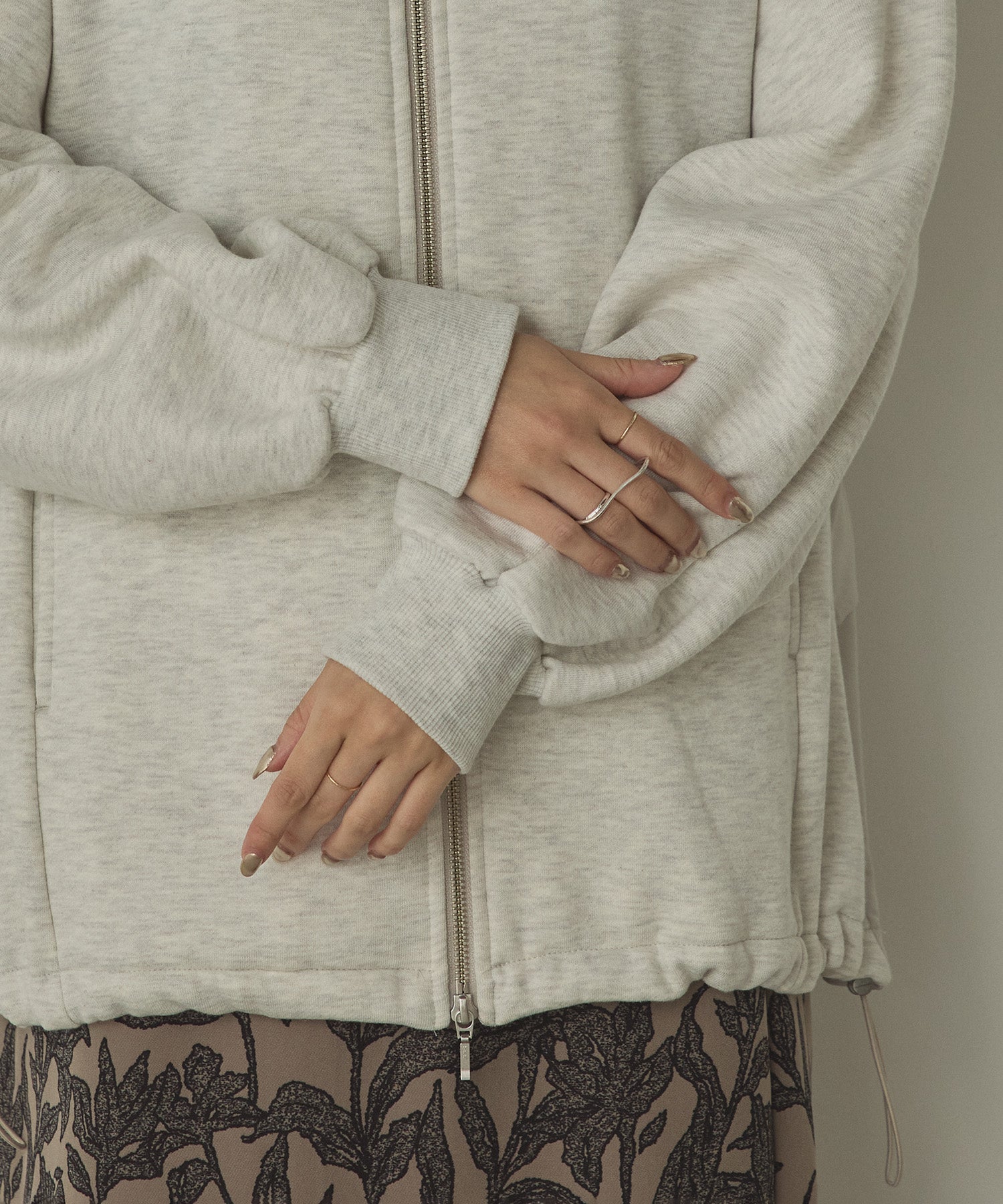 裏起毛 Wジップブルゾン