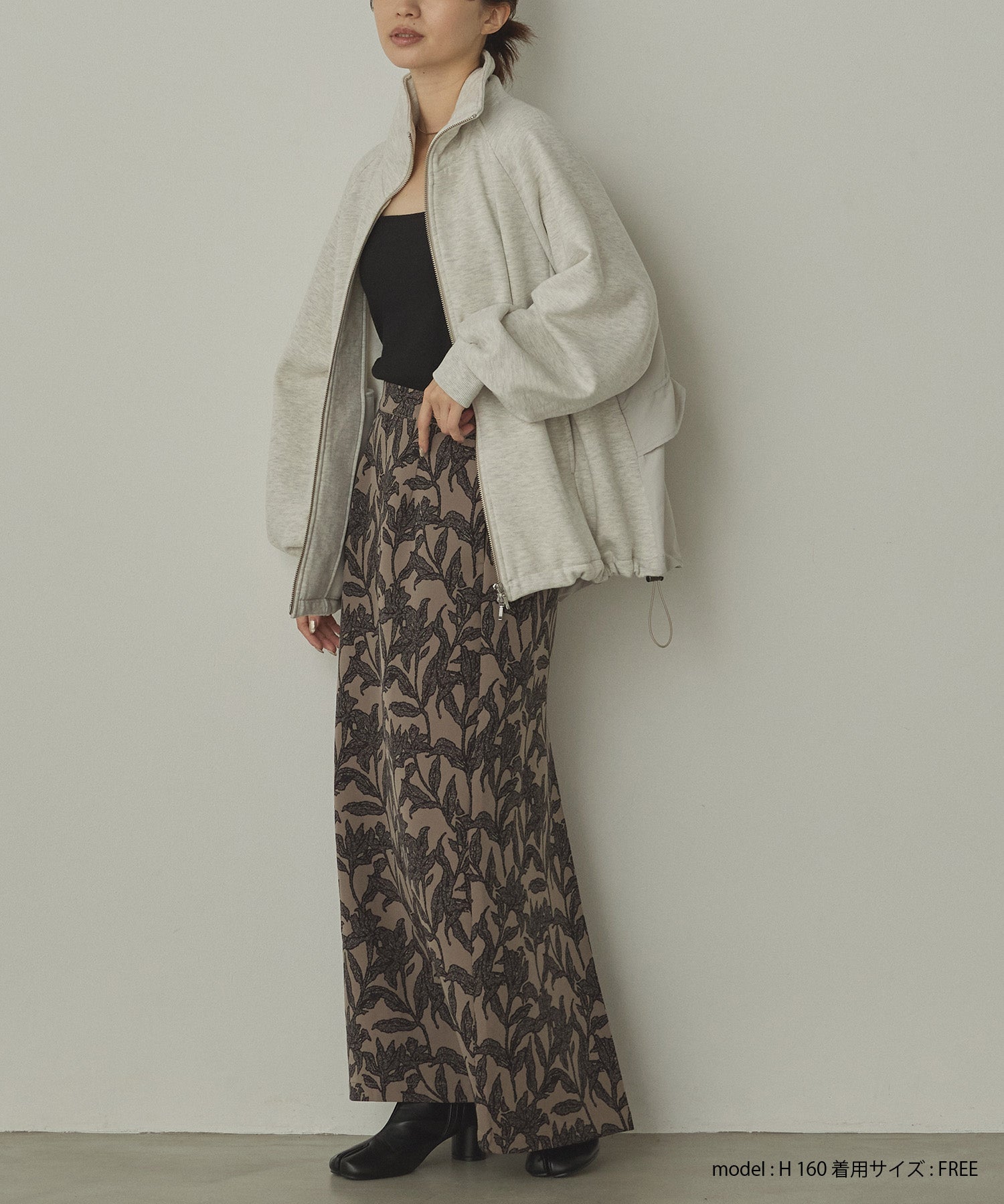 裏起毛 Wジップブルゾン