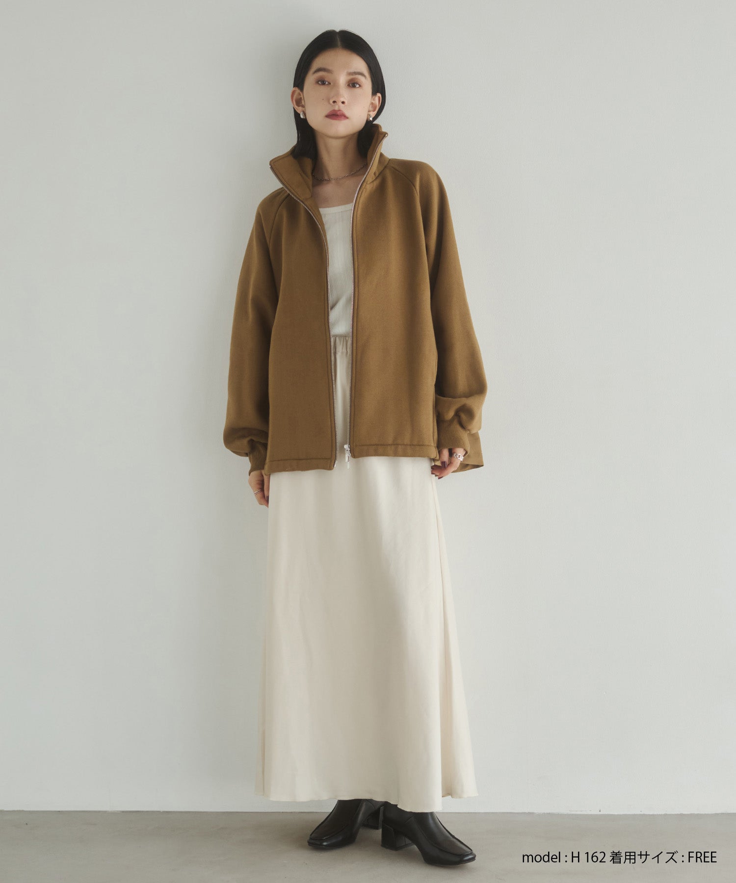 裏起毛 Wジップブルゾン