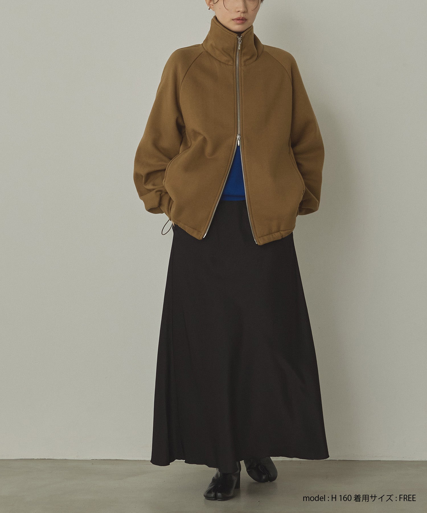 裏起毛 Wジップブルゾン