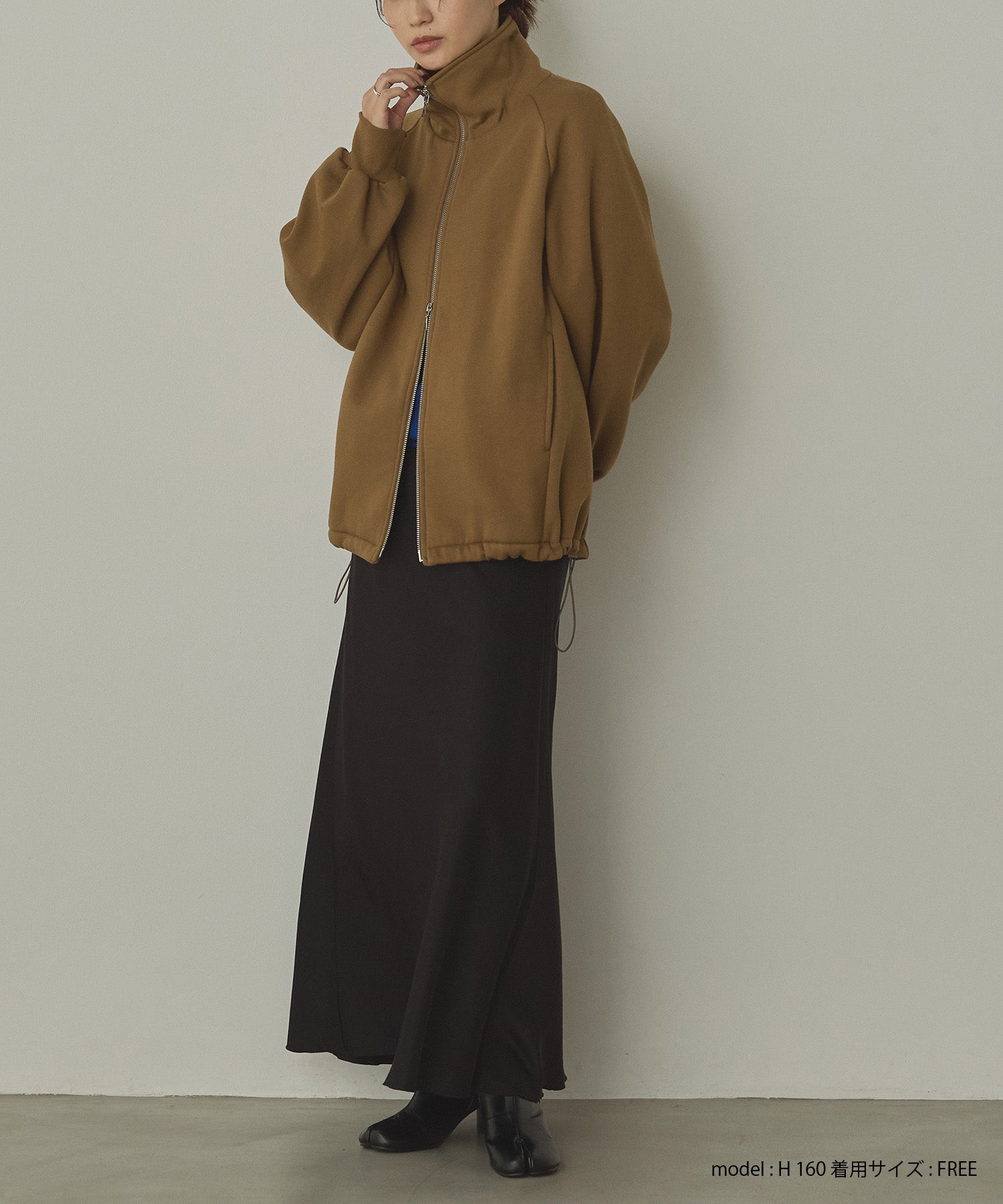 裏起毛 Wジップブルゾン