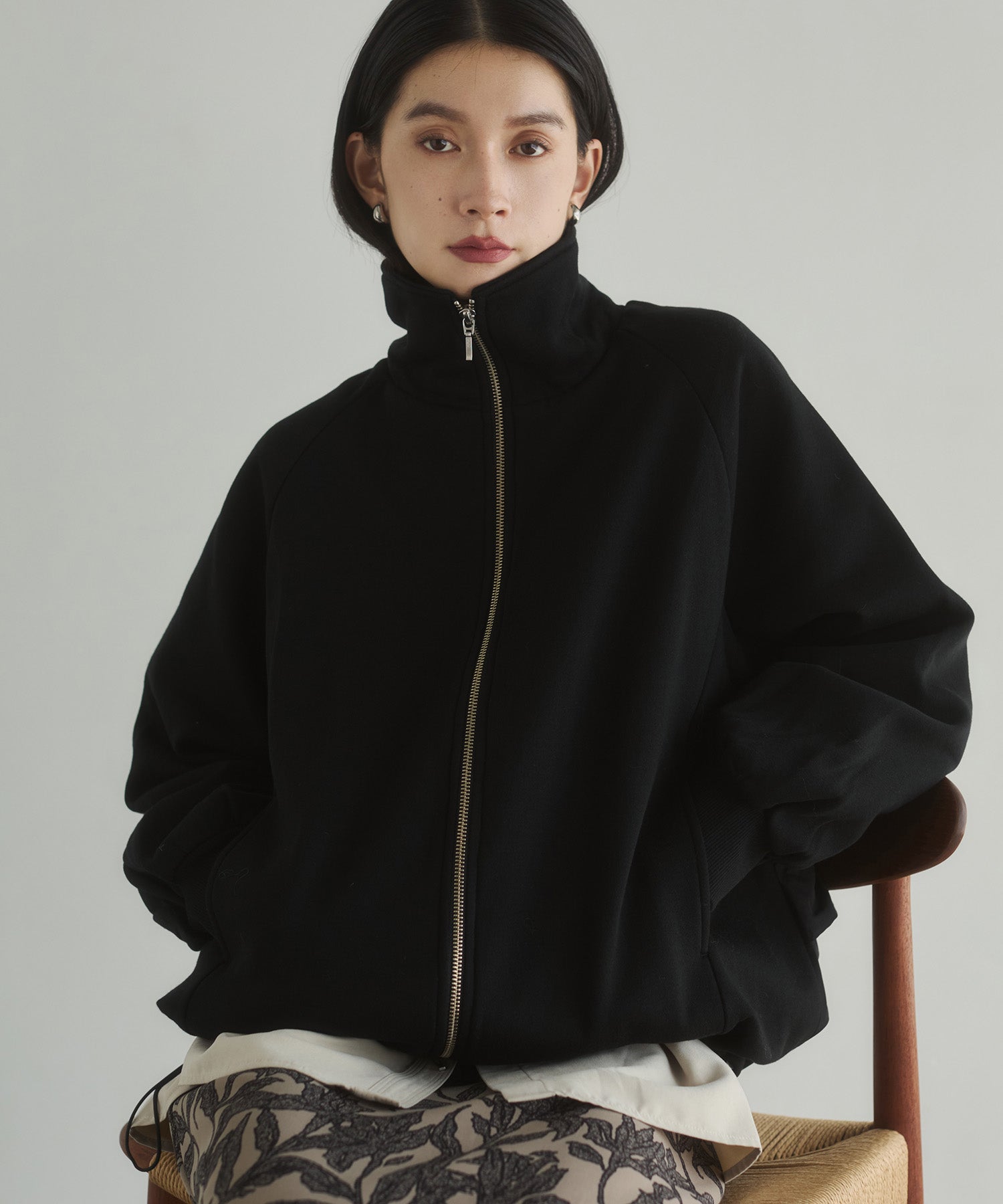 裏起毛 Wジップブルゾン