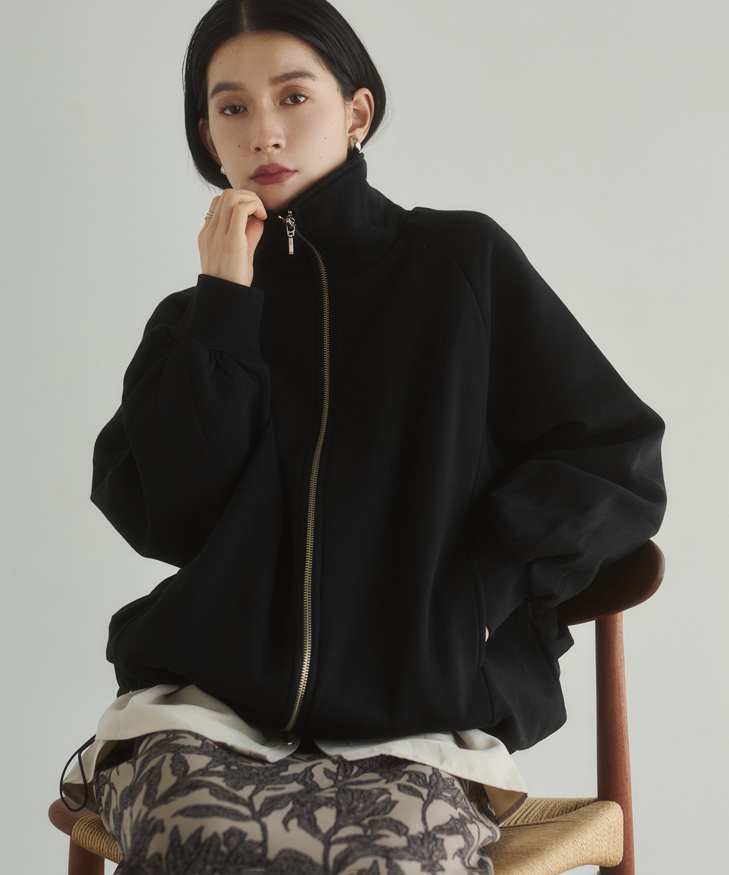 裏起毛 Wジップブルゾン