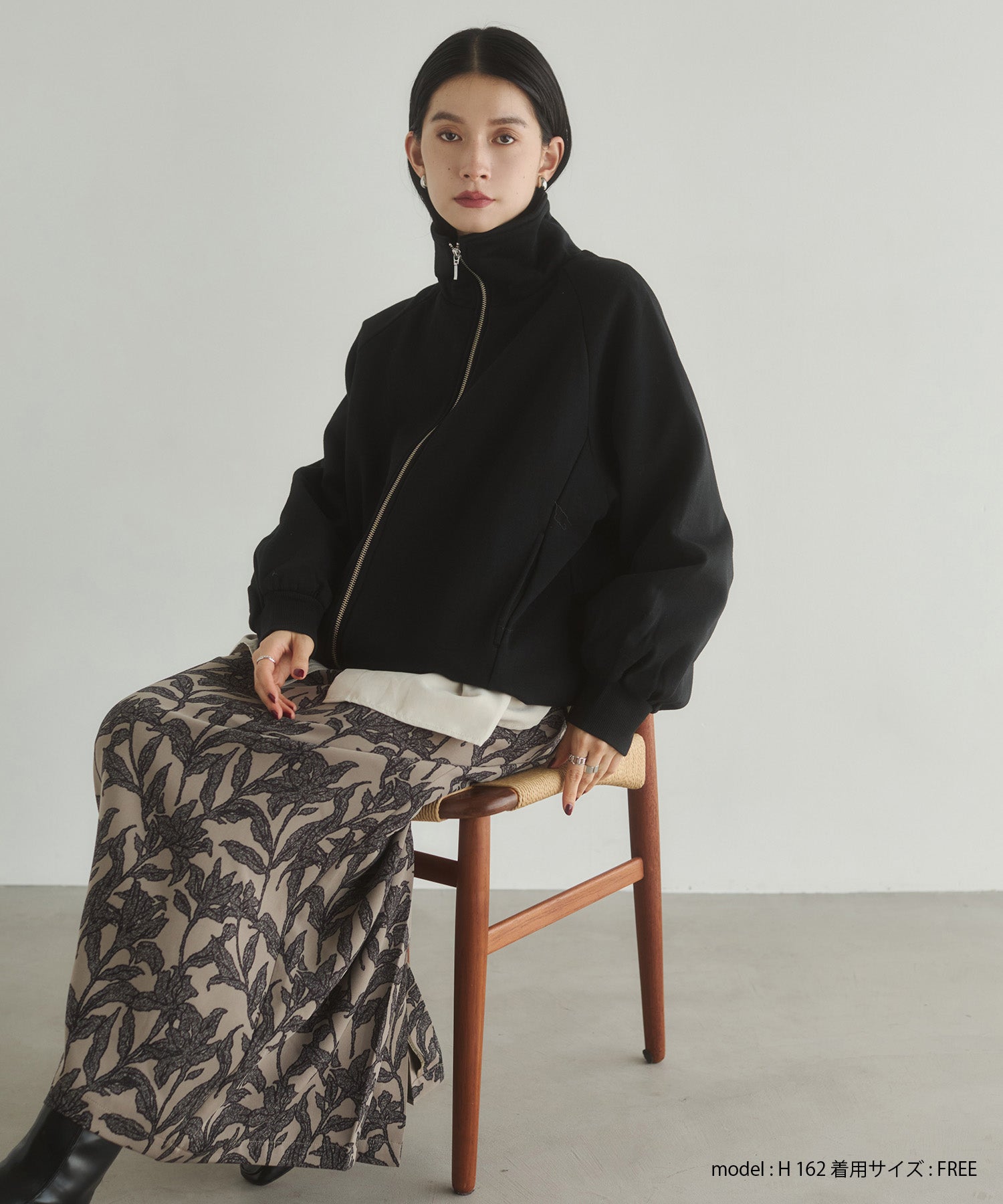 裏起毛 Wジップブルゾン