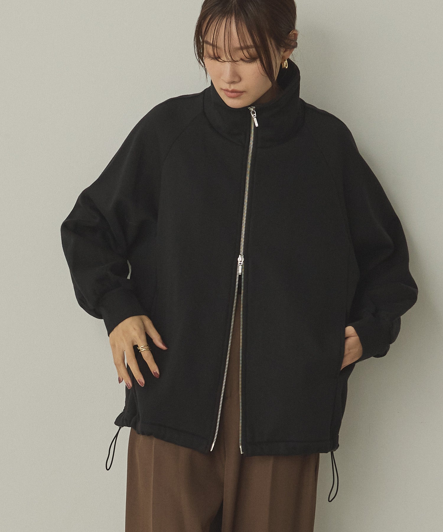 裏起毛 Wジップブルゾン