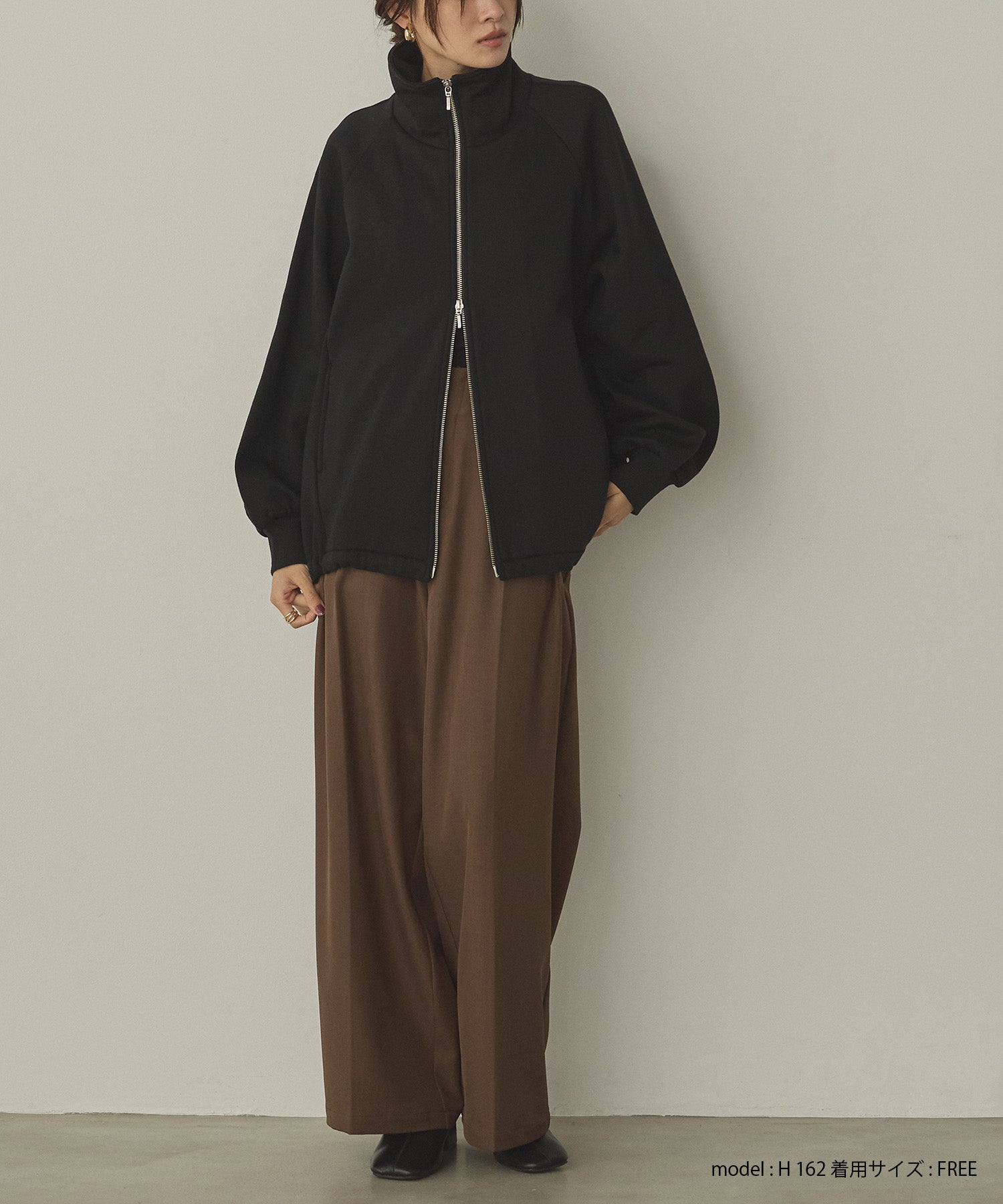 裏起毛 Wジップブルゾン