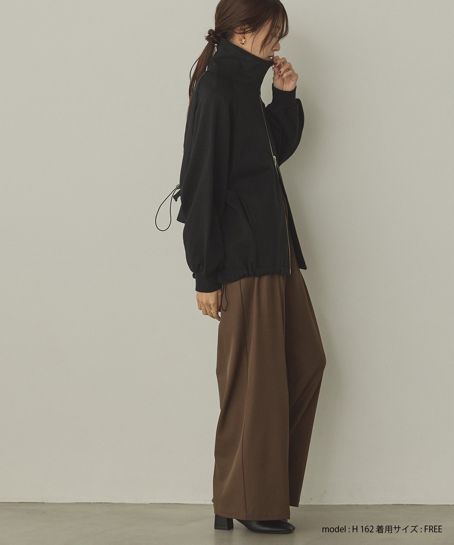 裏起毛 Wジップブルゾン