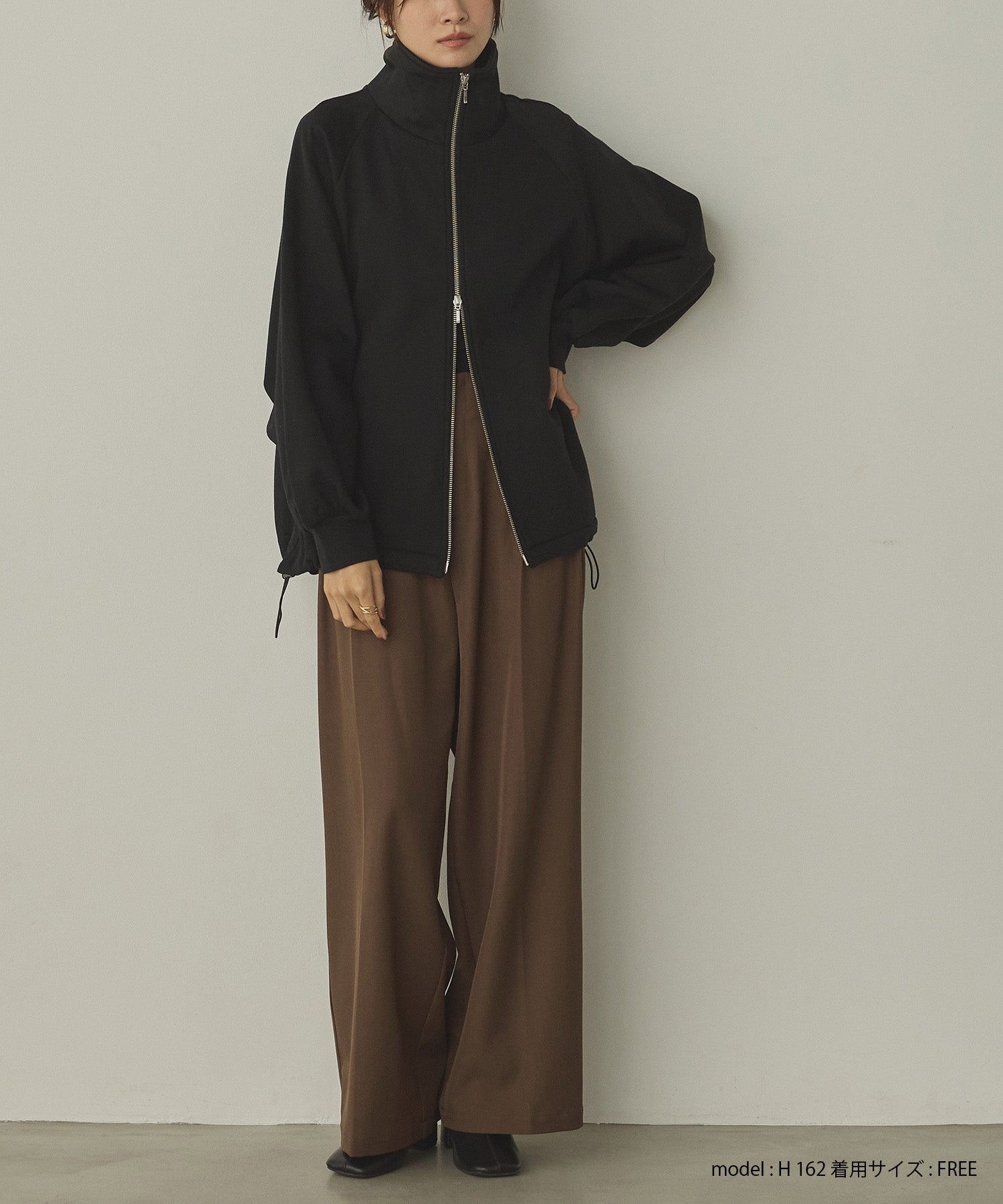 裏起毛 Wジップブルゾン