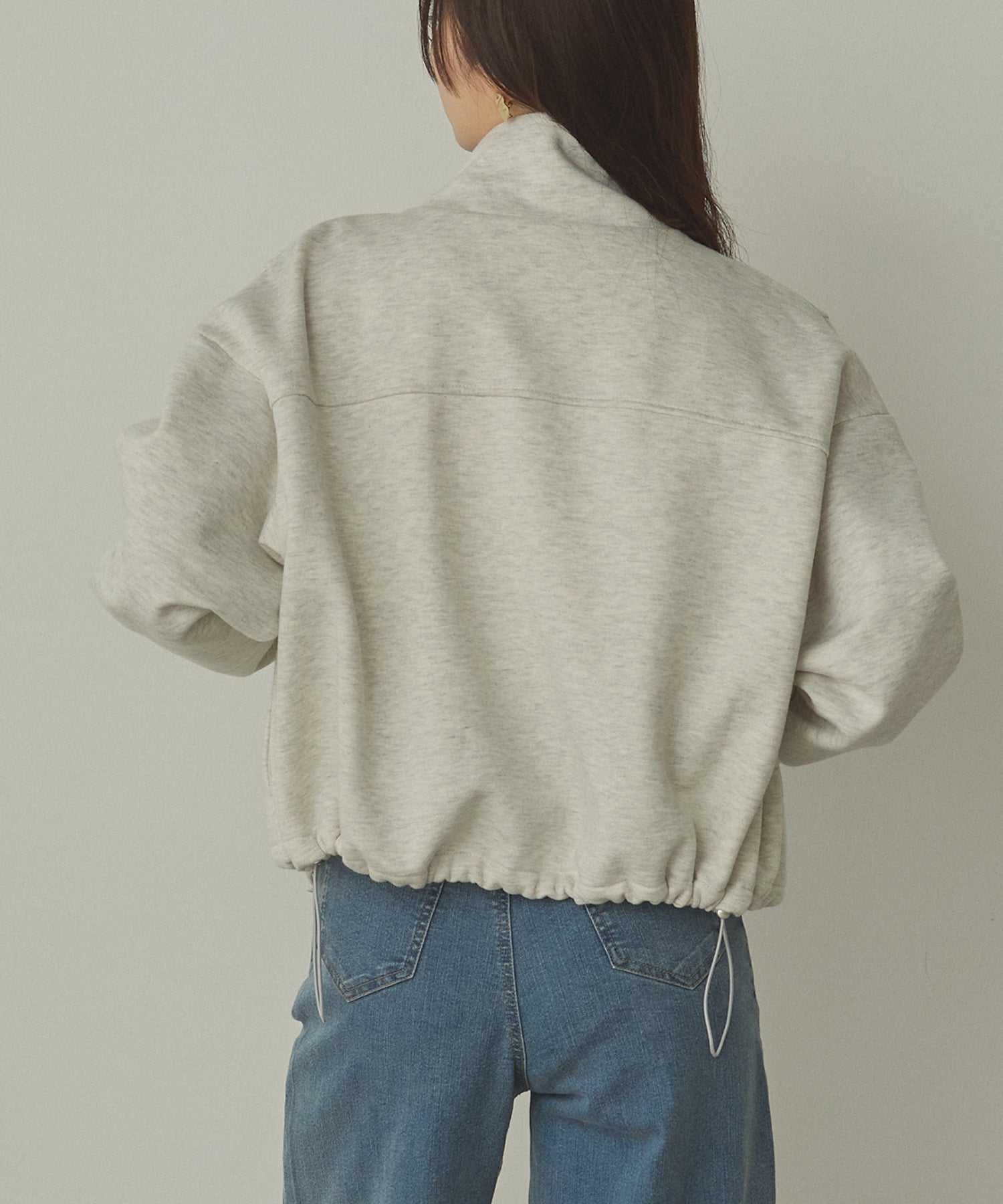 裏起毛ダブルジップ ハイネックブルゾン