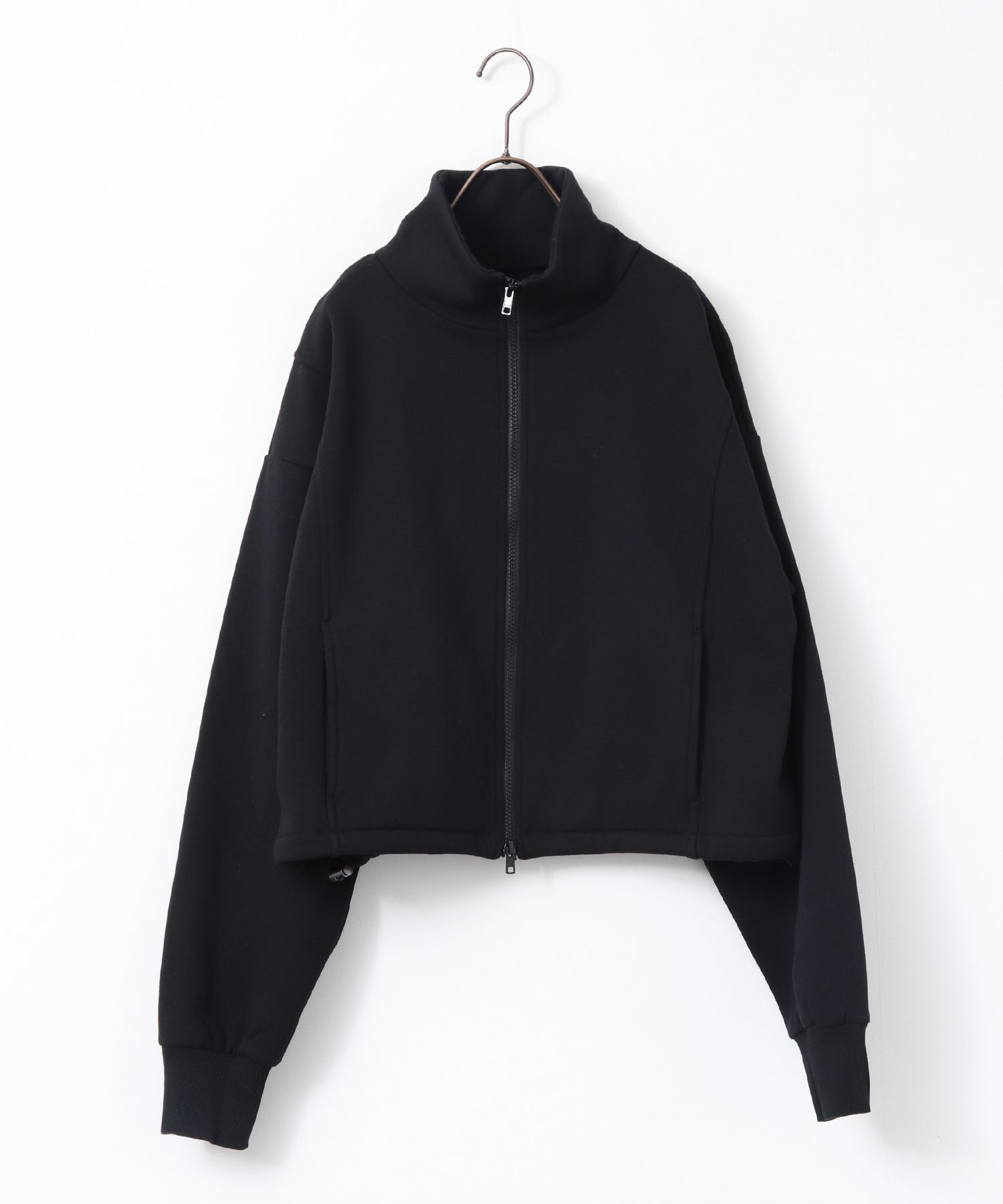 裏起毛ダブルジップ ハイネックブルゾン