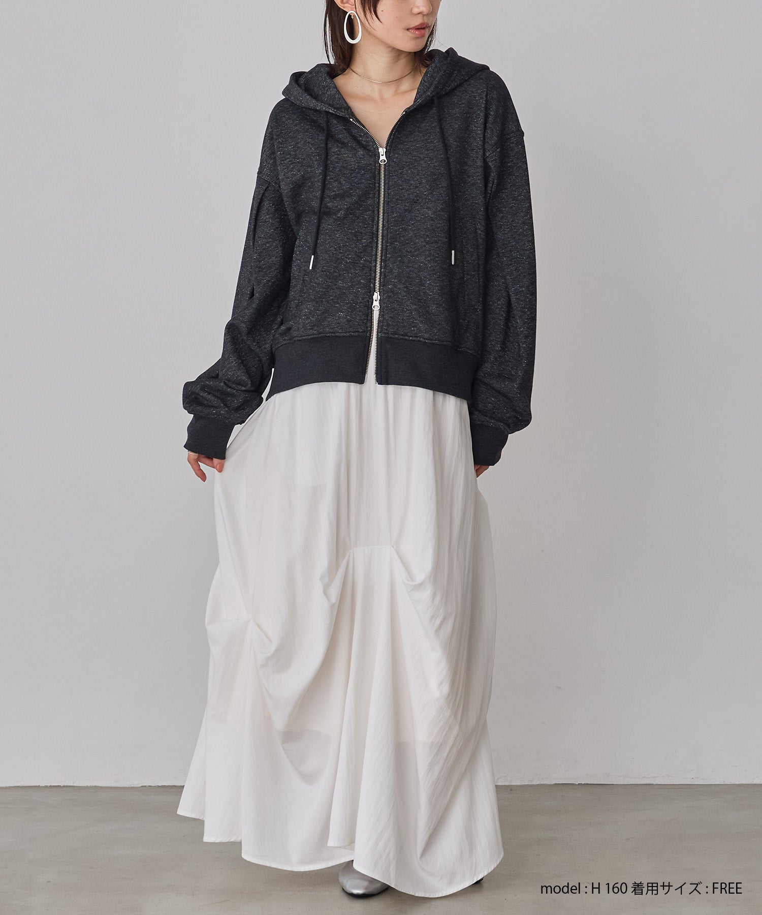 LAME DOUBLE ZIP HOODIE