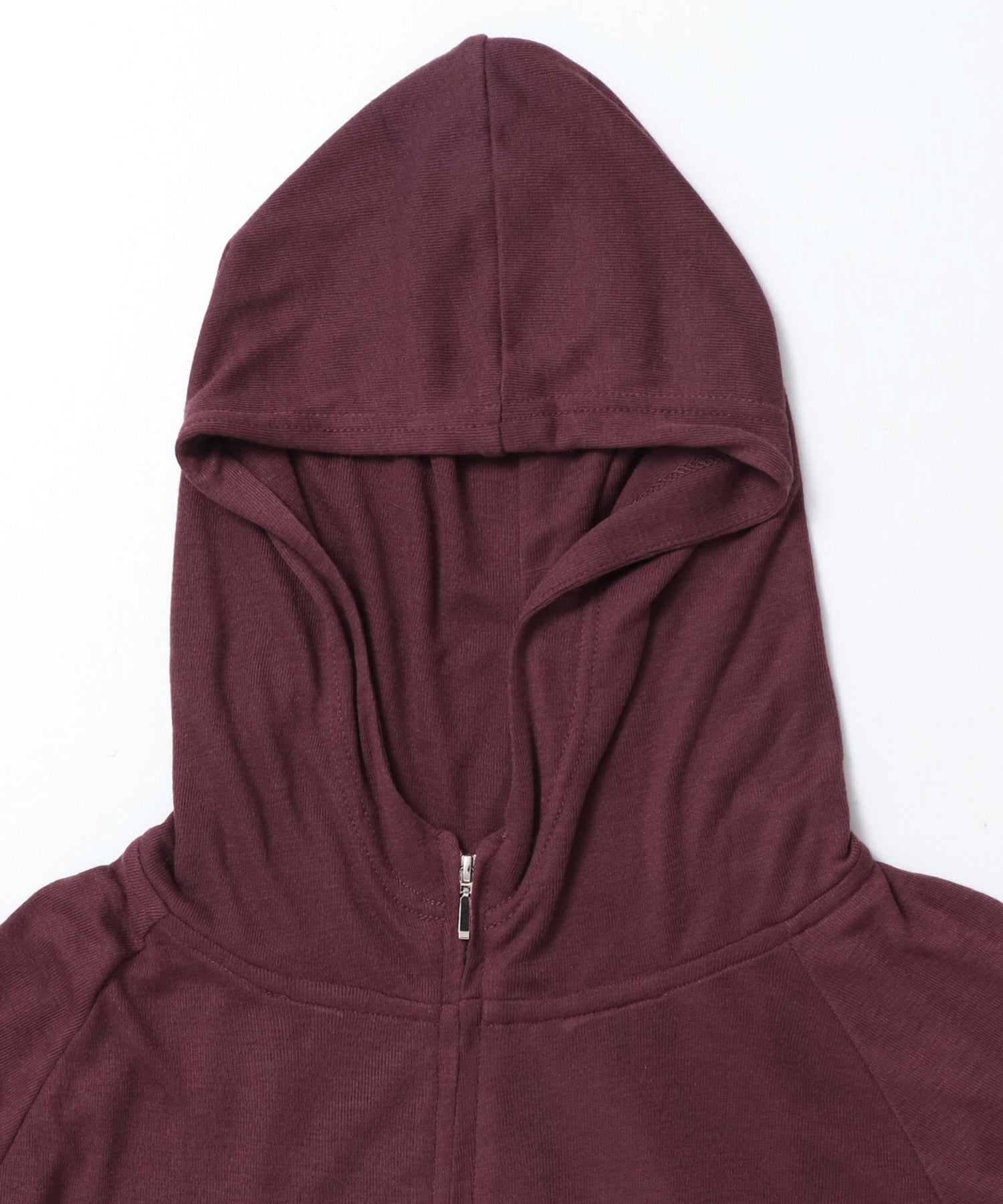 LIGHTWEIGHT KNIT DOCKING W-ZIP HOODIE