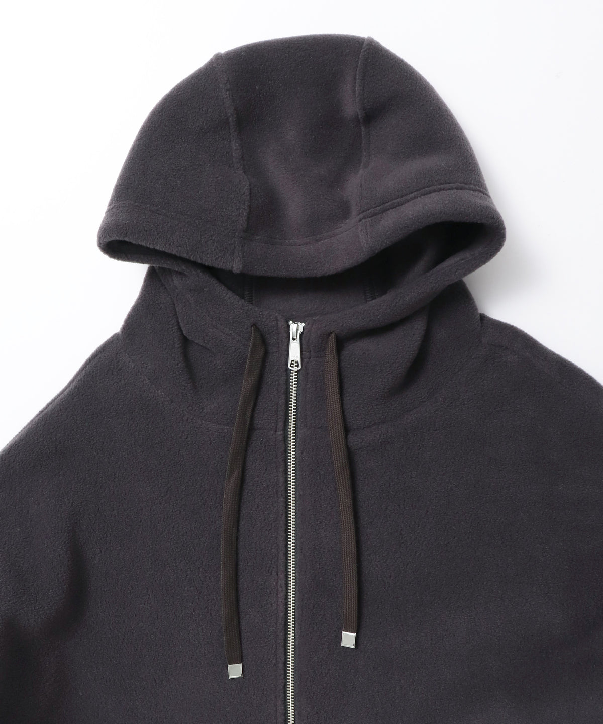 BOUCLÉ-CUT HOODED BLOUSON