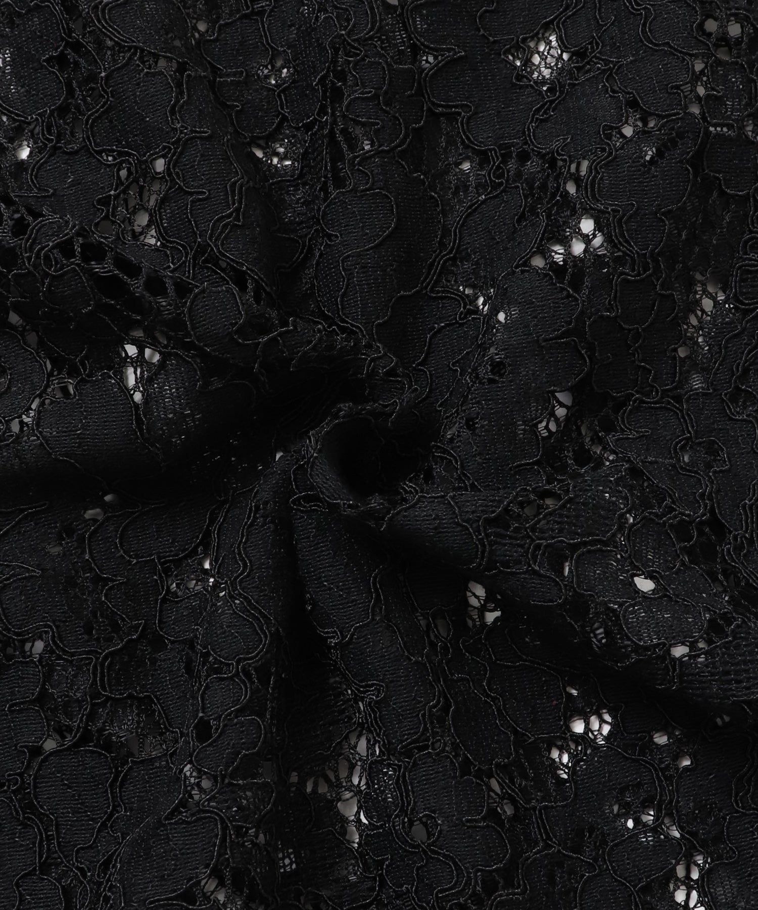 MESH-PATTERNED LACE HOODED CARDIGAN