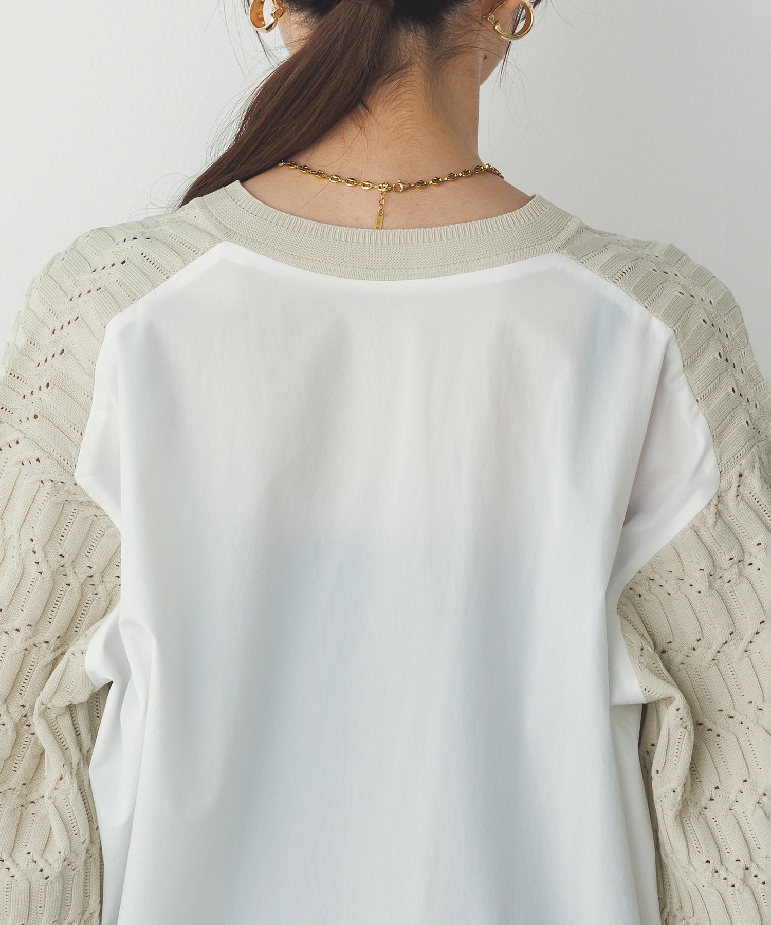 【新色追加】ニットドッキングカーディガン