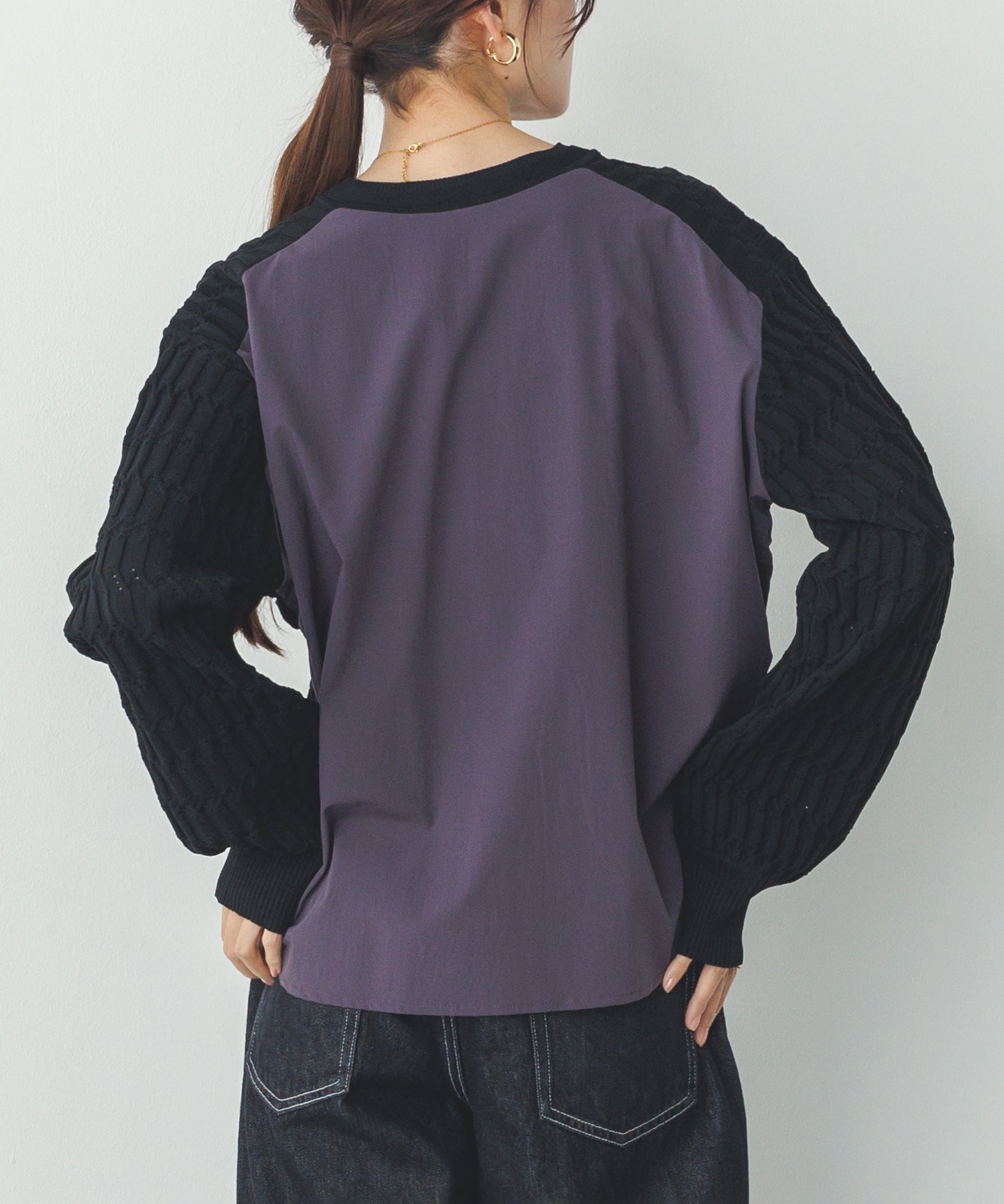 【新色追加】ニットドッキングカーディガン