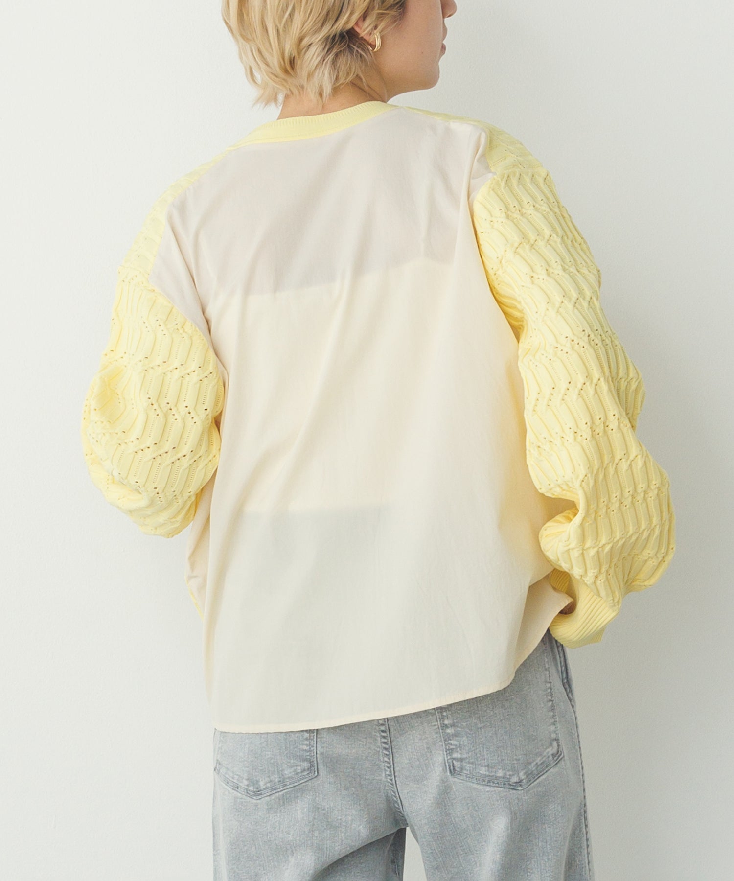 【新色追加】ニットドッキングカーディガン