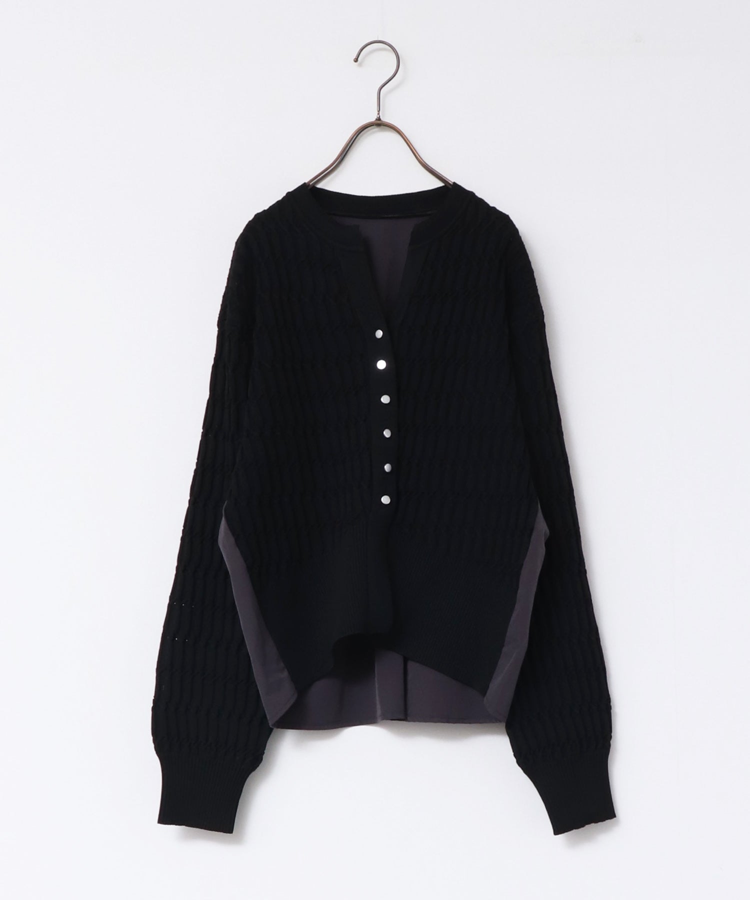 【新色追加】ニットドッキングカーディガン