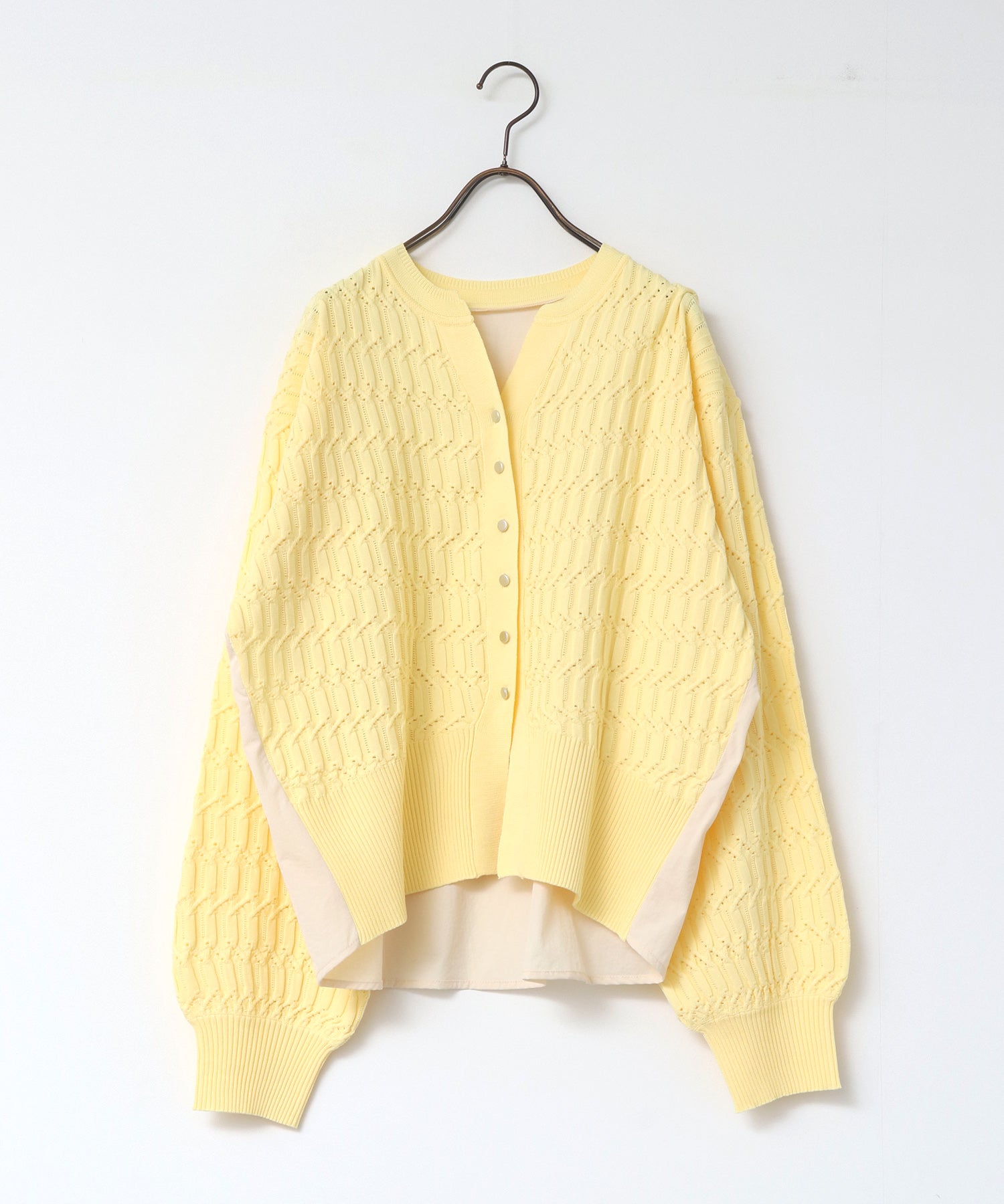 【新色追加】ニットドッキングカーディガン