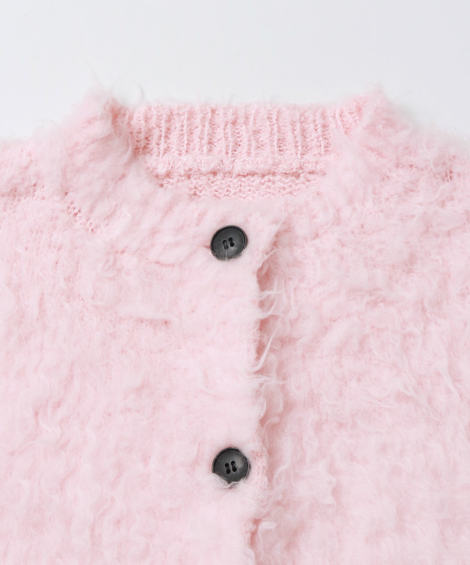 シャギー起毛 ショートカーデ