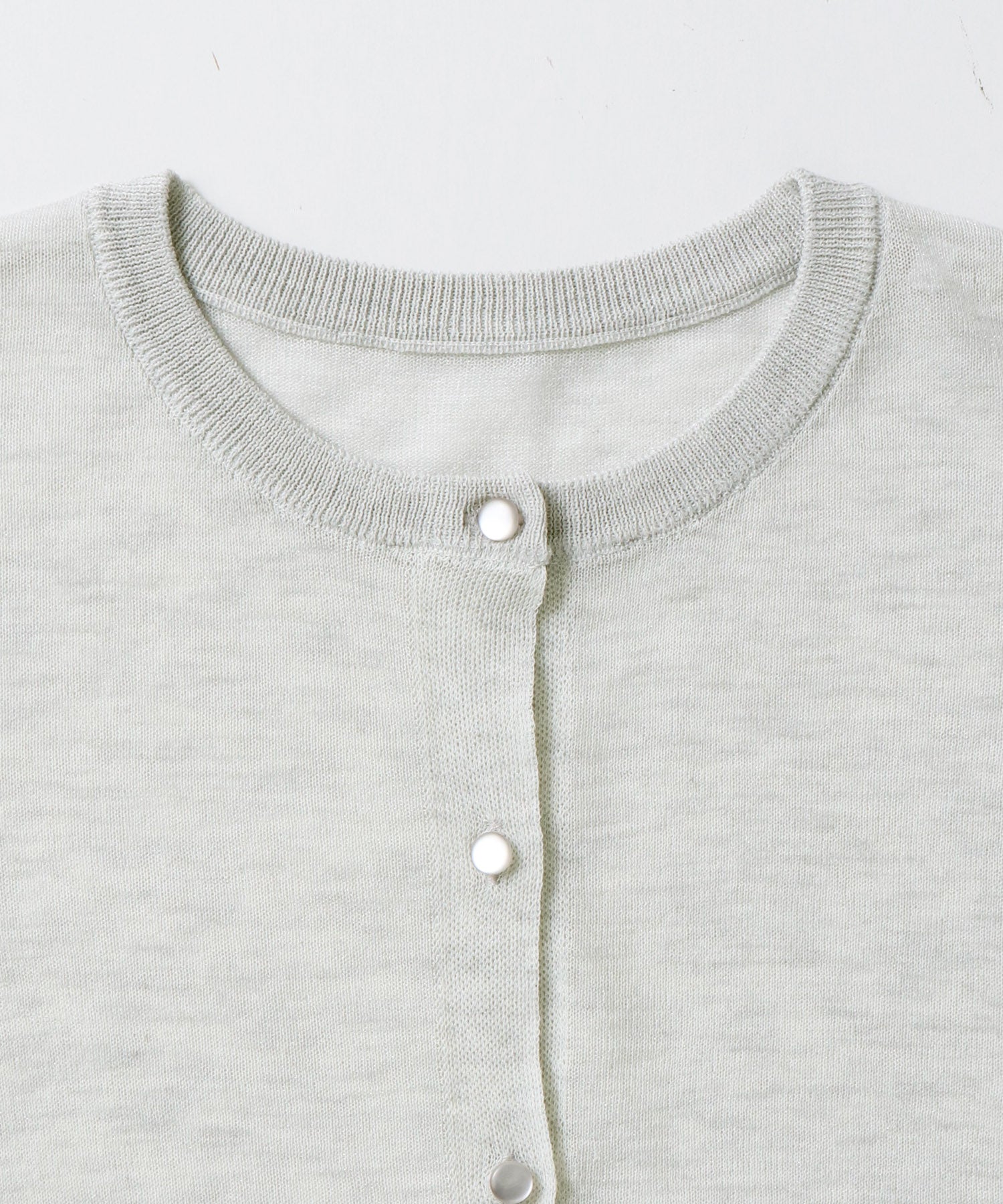 バイカラー シアーニットカーデ