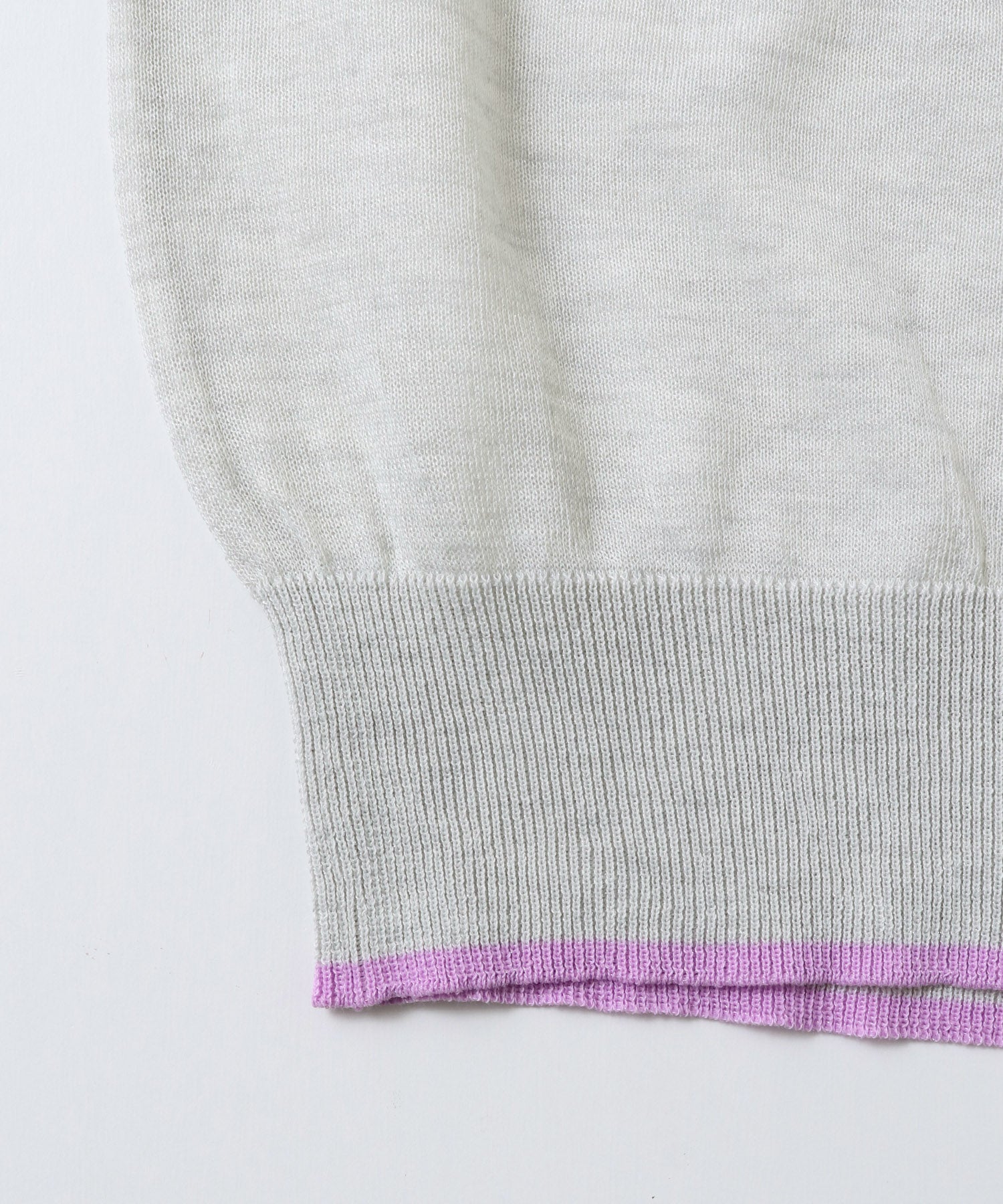 バイカラー シアーニットカーデ