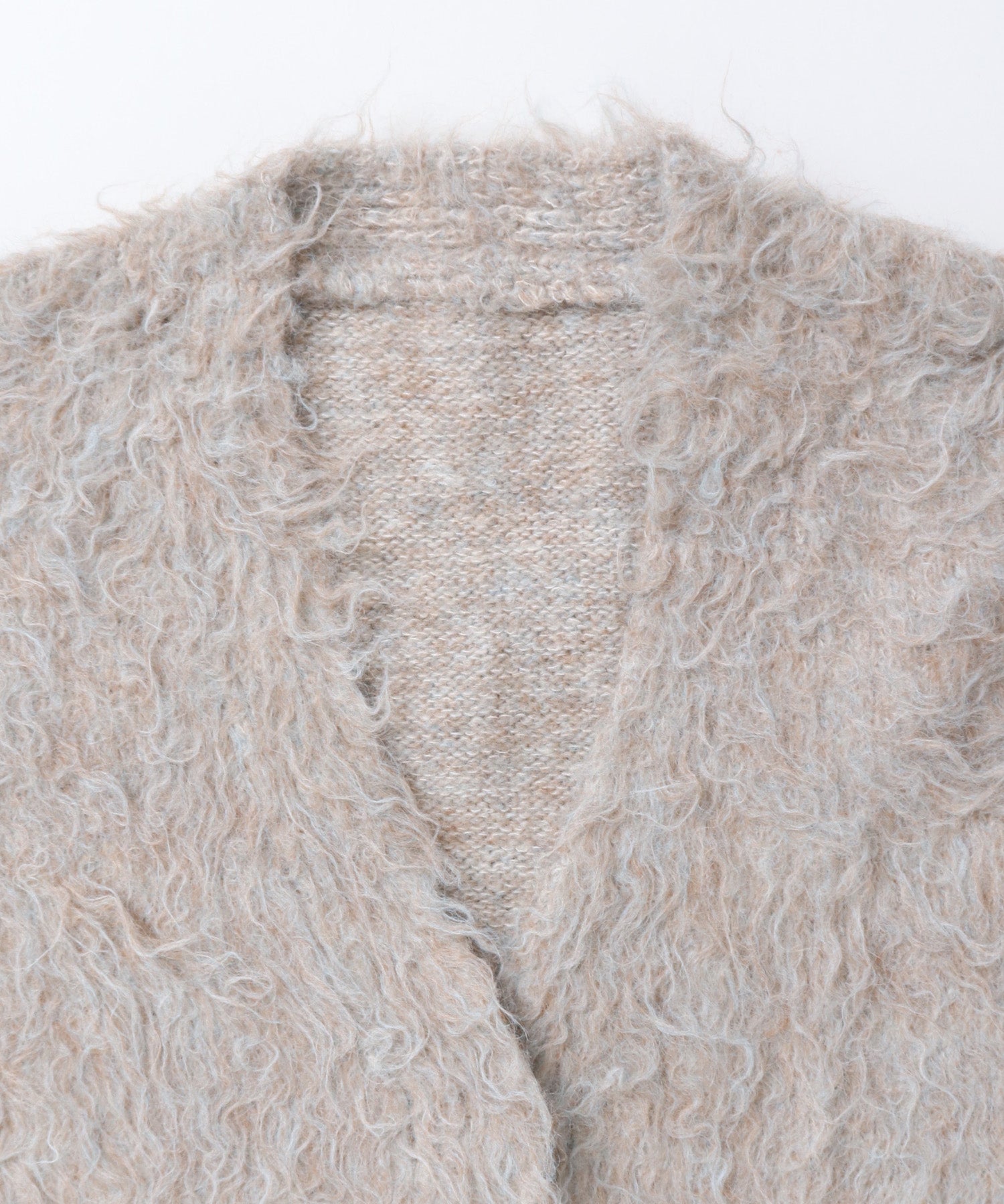 起毛シャギー ニットカーディガン