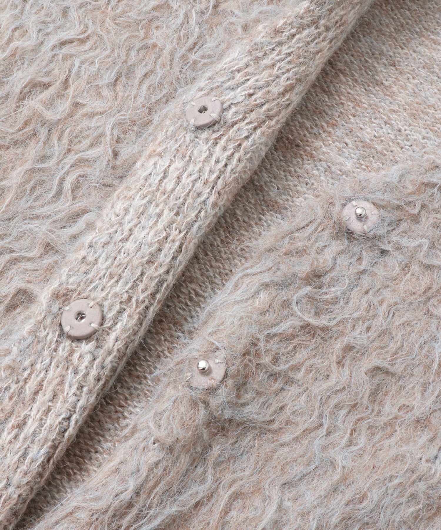 起毛シャギー ニットカーディガン