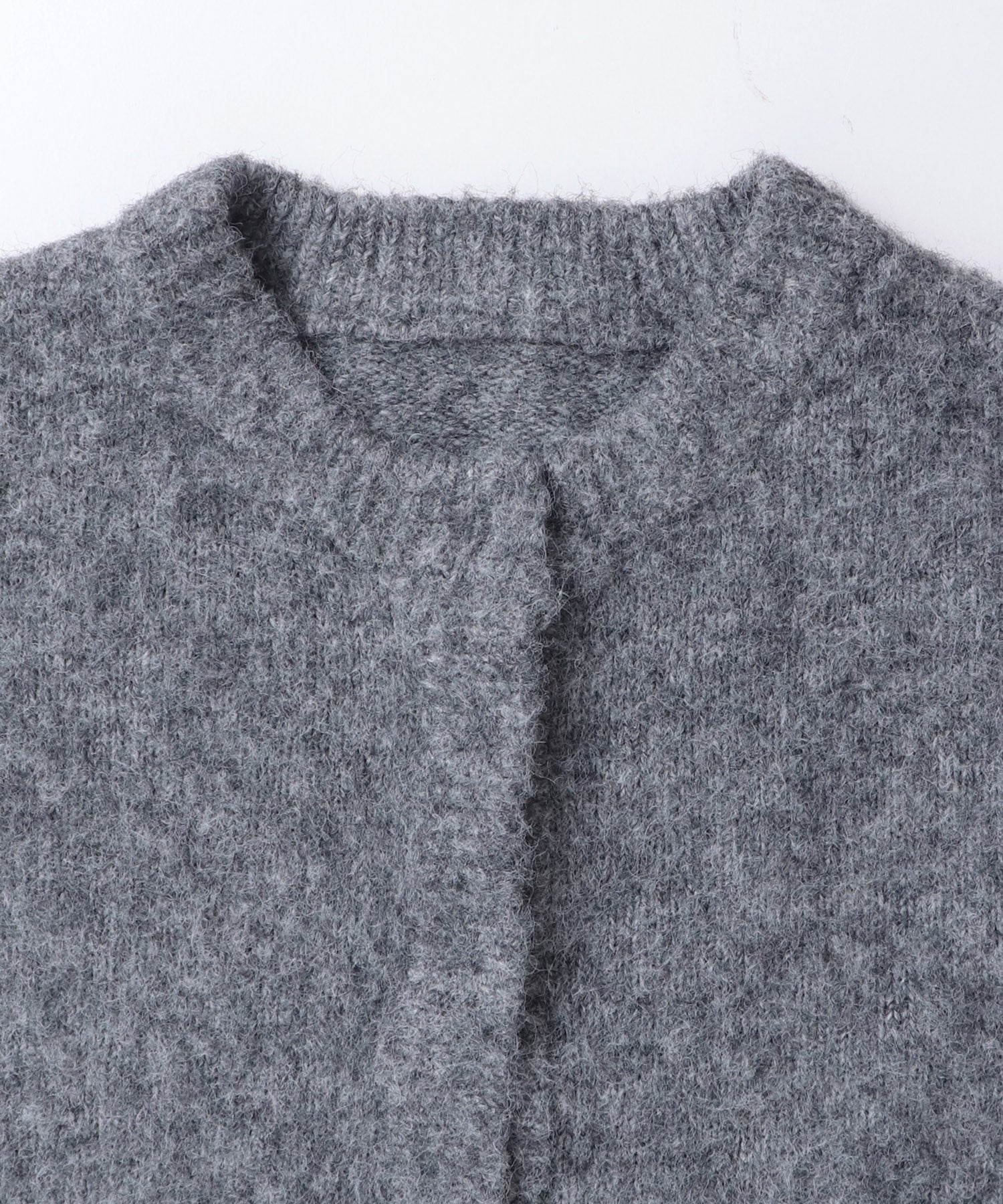 シャギー ミックスカラー起毛ニットカーディガン