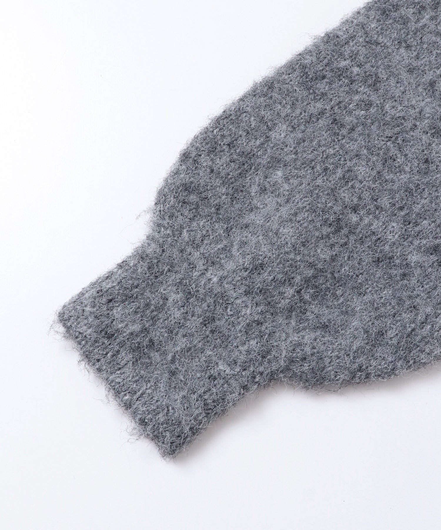 シャギー ミックスカラー起毛ニットカーディガン