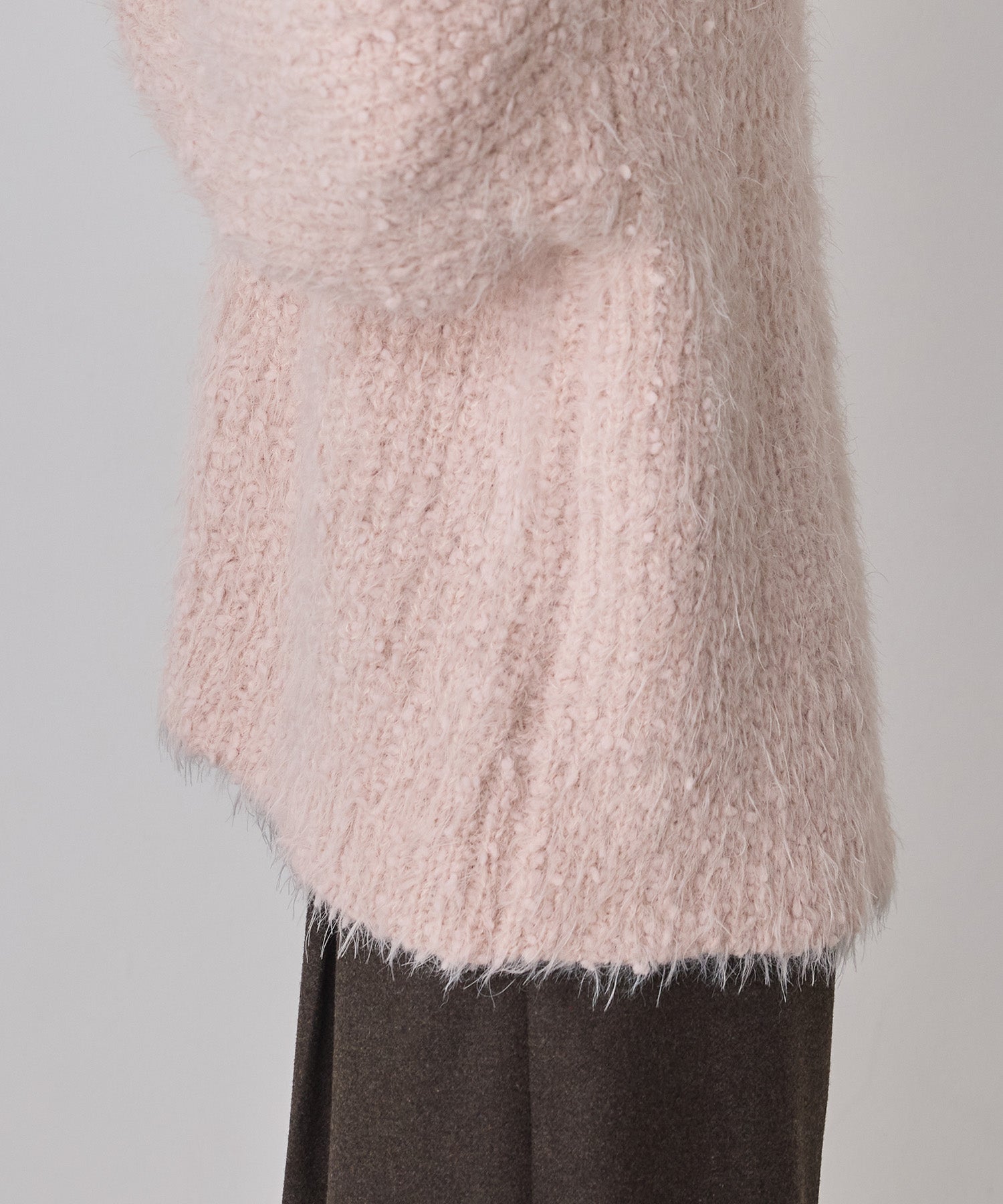 シャギー ニットカーディガン