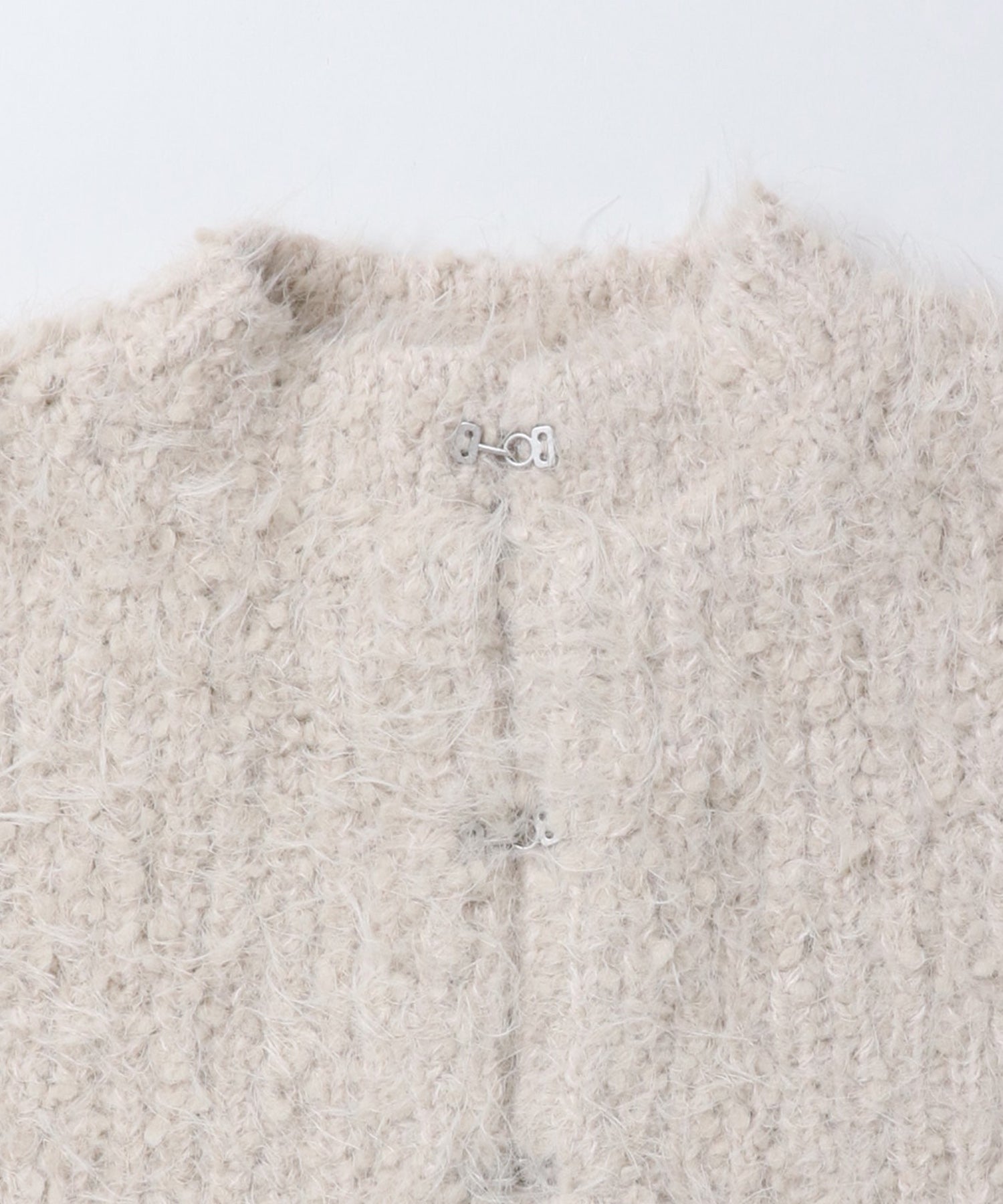 シャギー ニットカーディガン