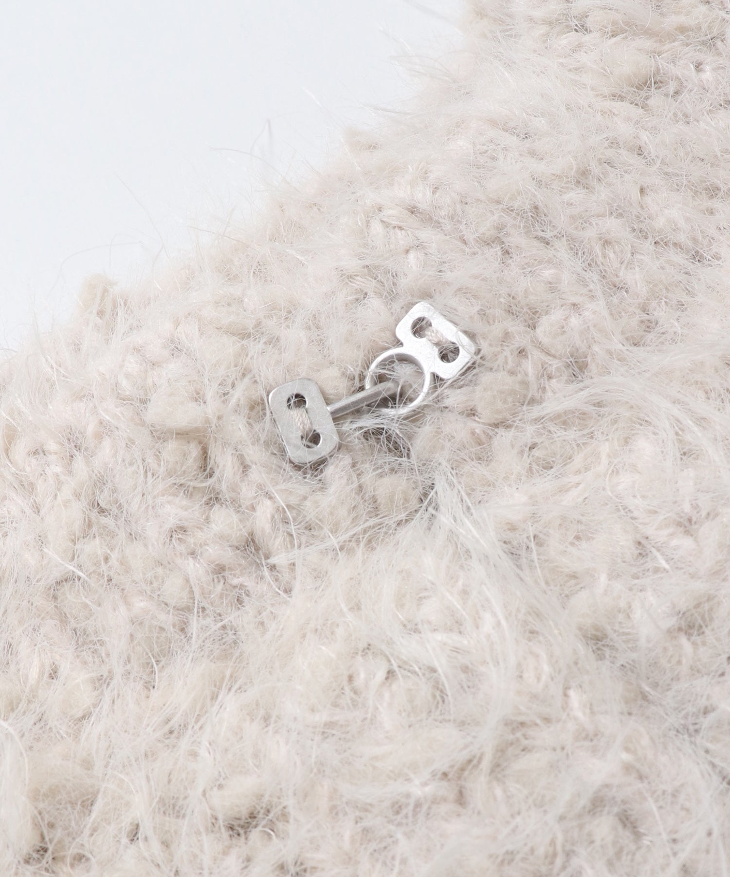 シャギー ニットカーディガン